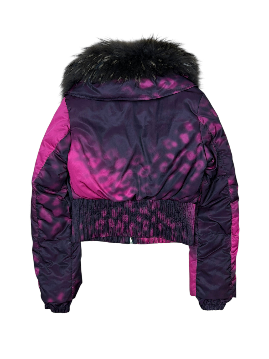 2000s Prada Detachable Fox Fur Leopard Down Jacket
