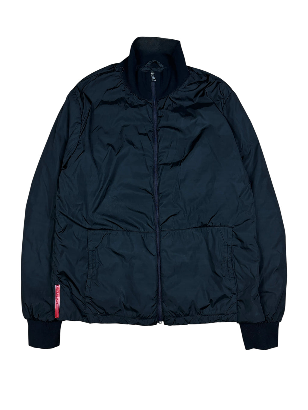 2000s Prada Linea Rossa Black Nylon Jacket