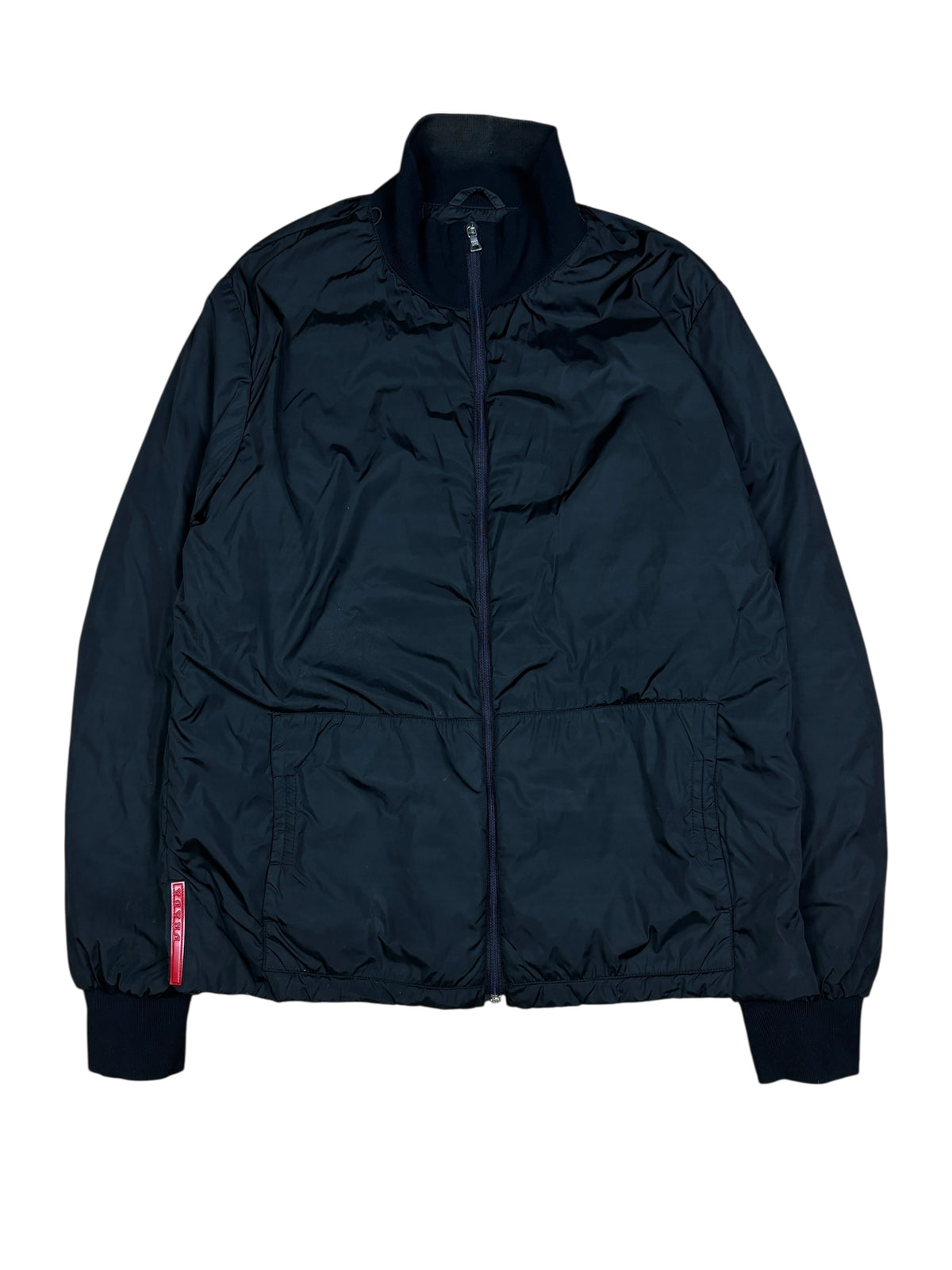 2000s Prada Linea Rossa Black Nylon Jacket