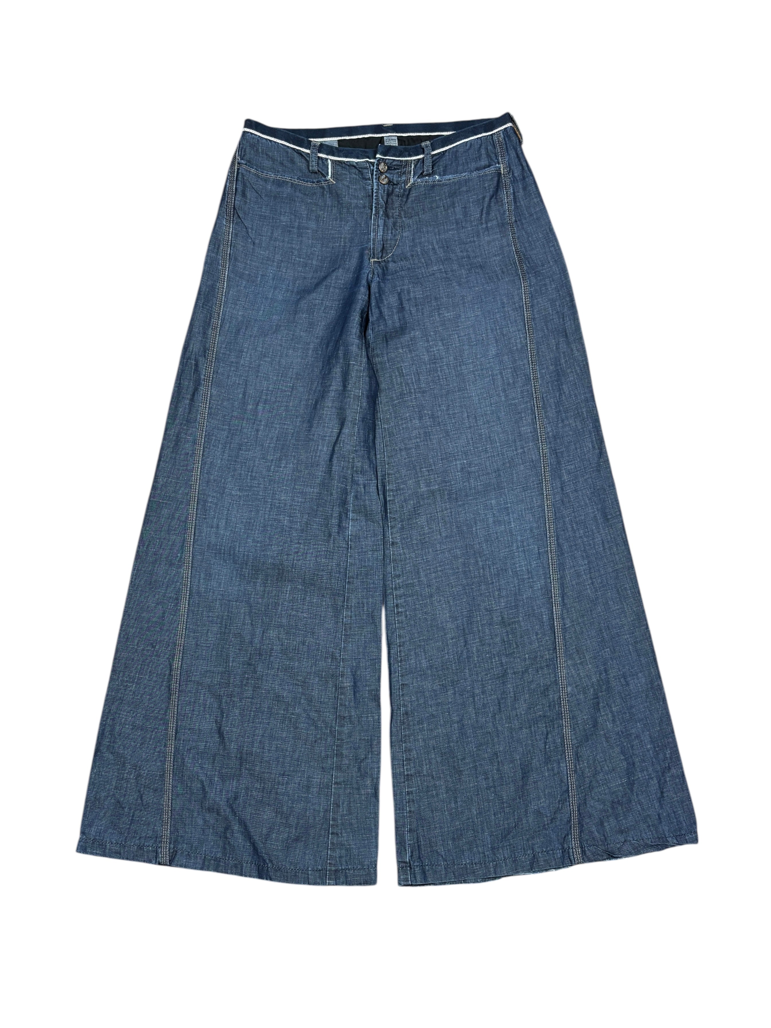 2000s Marithé François Girbaud Wide Leg Denim Trousers