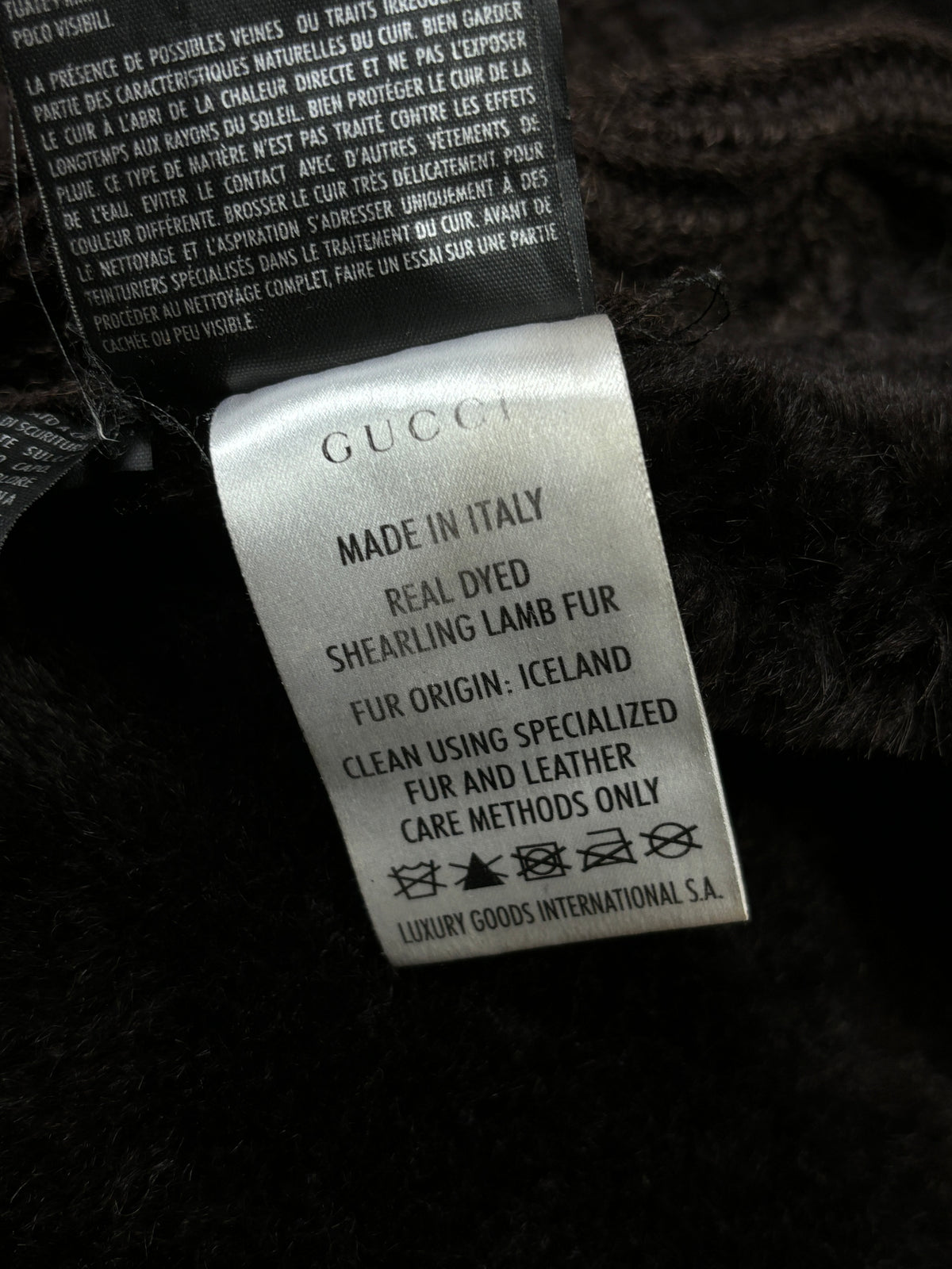Gucci Shearling Leather & Alpaca Knit Jacket