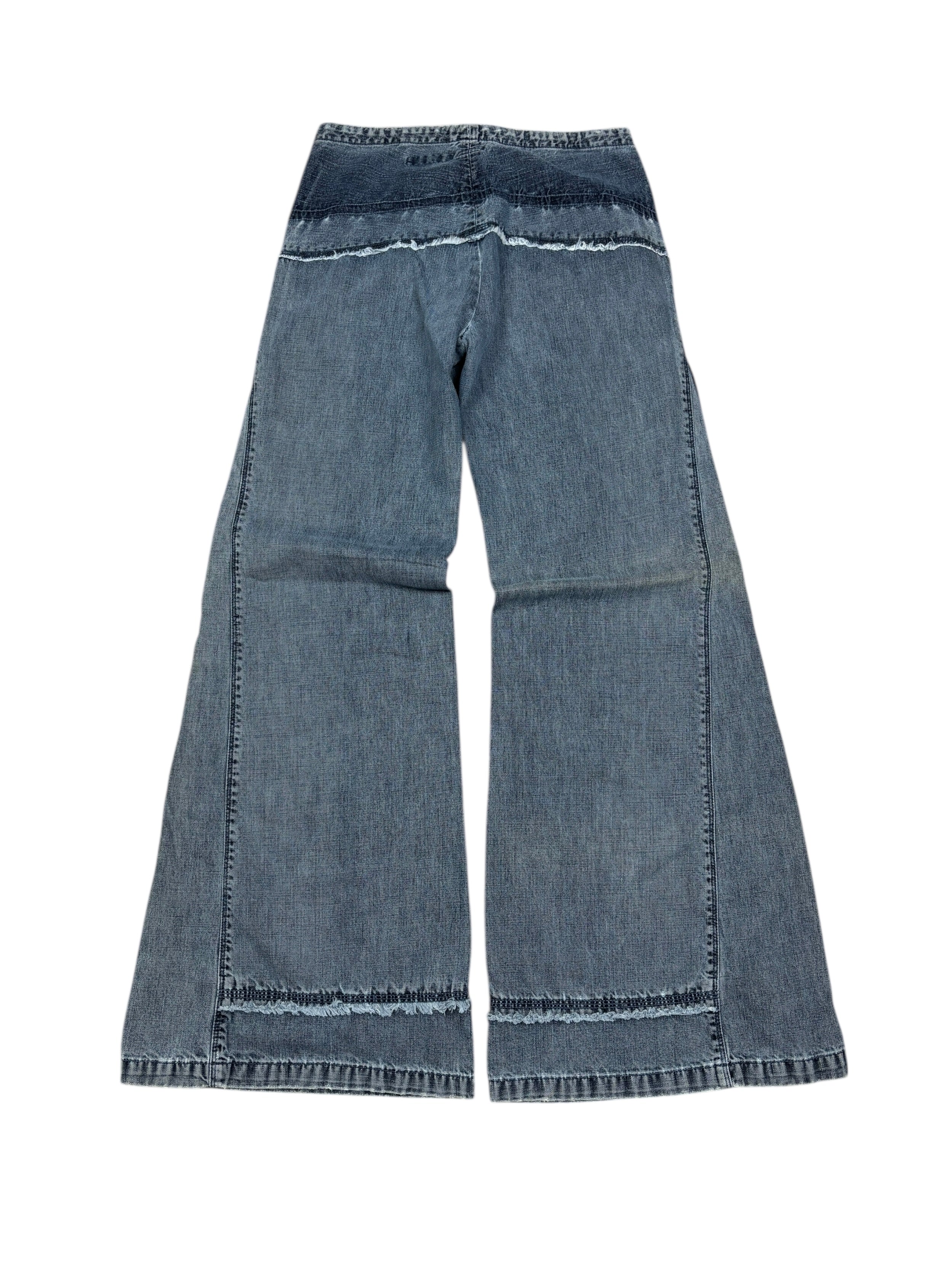 2000s Marithé François Girbaud Panelled Wide Leg Denim