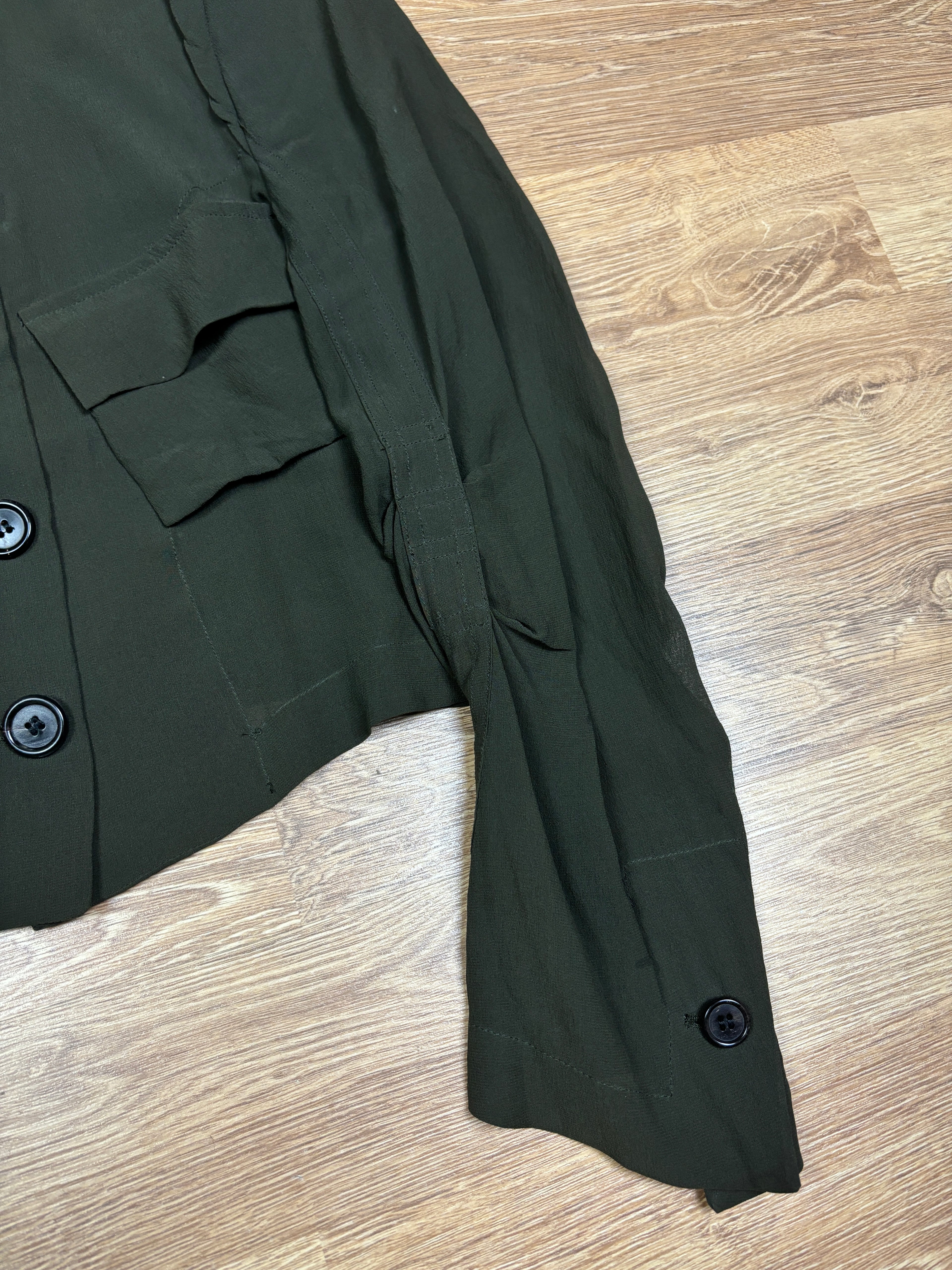 SS2003 Ann Demeulemeester Cropped Structured Button Jacket