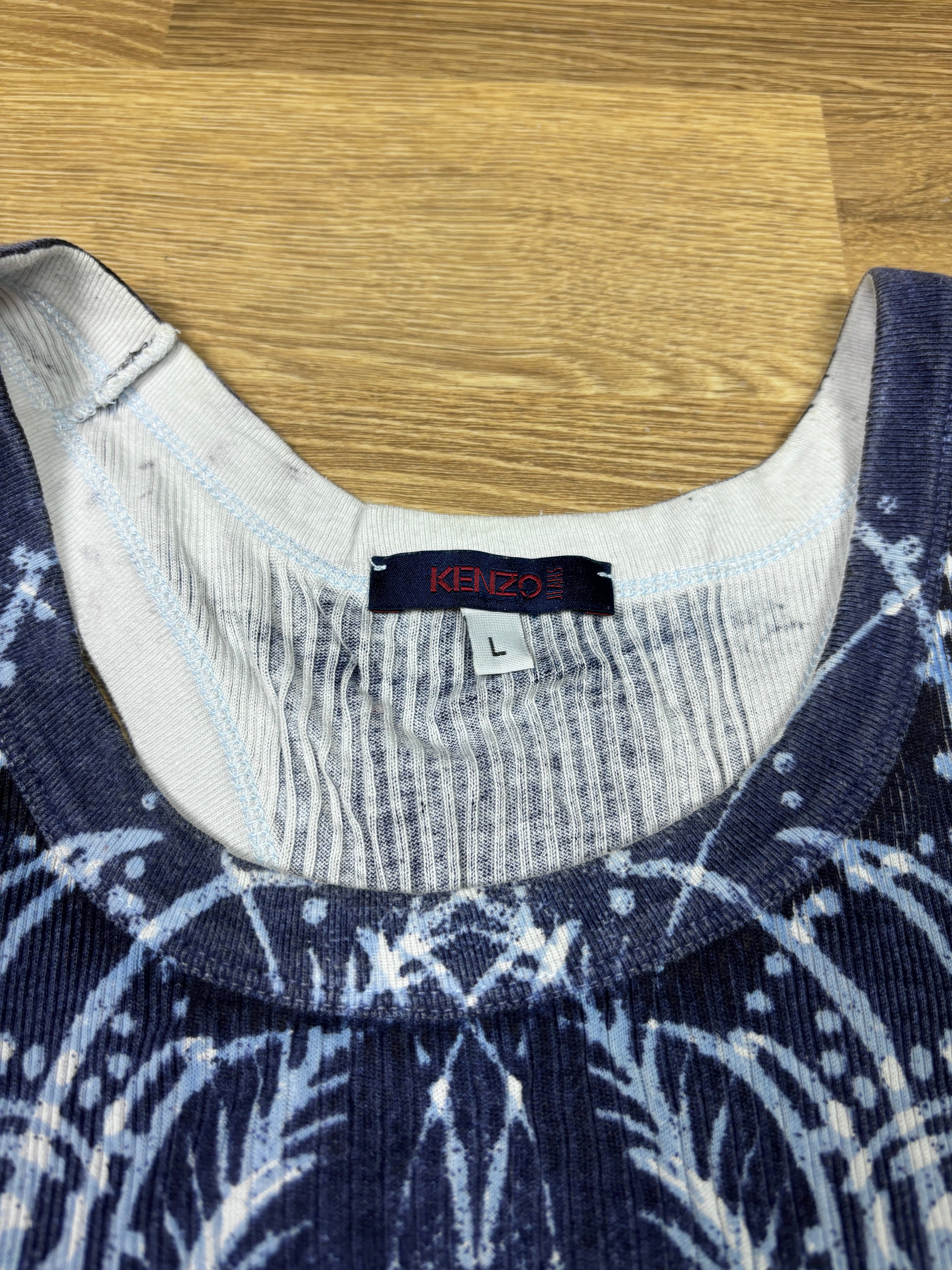 2000s Kenzo Printed Tie Hem Tank Top