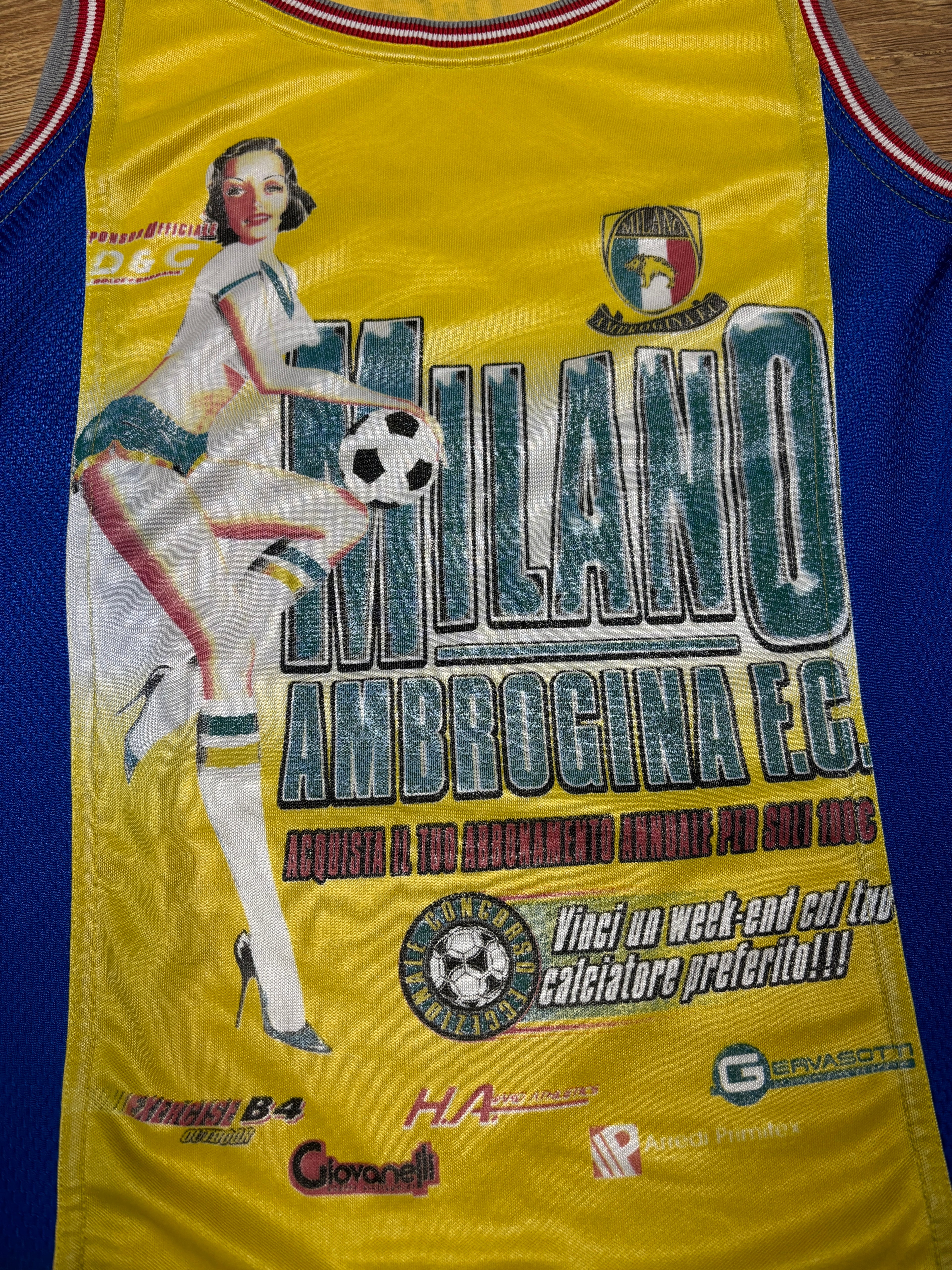 2000s D&G Milano Football Graphic Tank Top