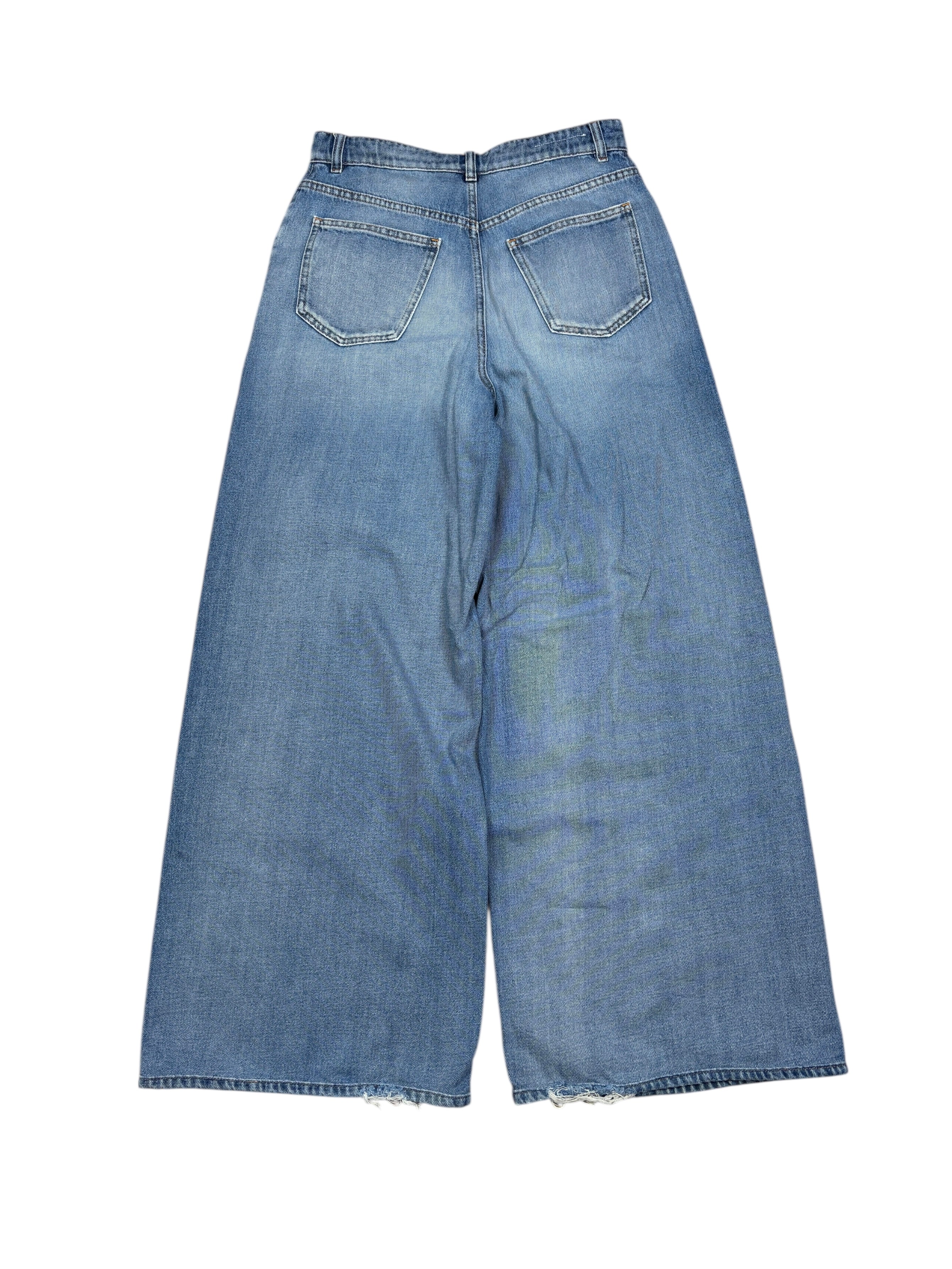 MM6 Maison Margiela Wide Leg Drawstring Denim Jeans