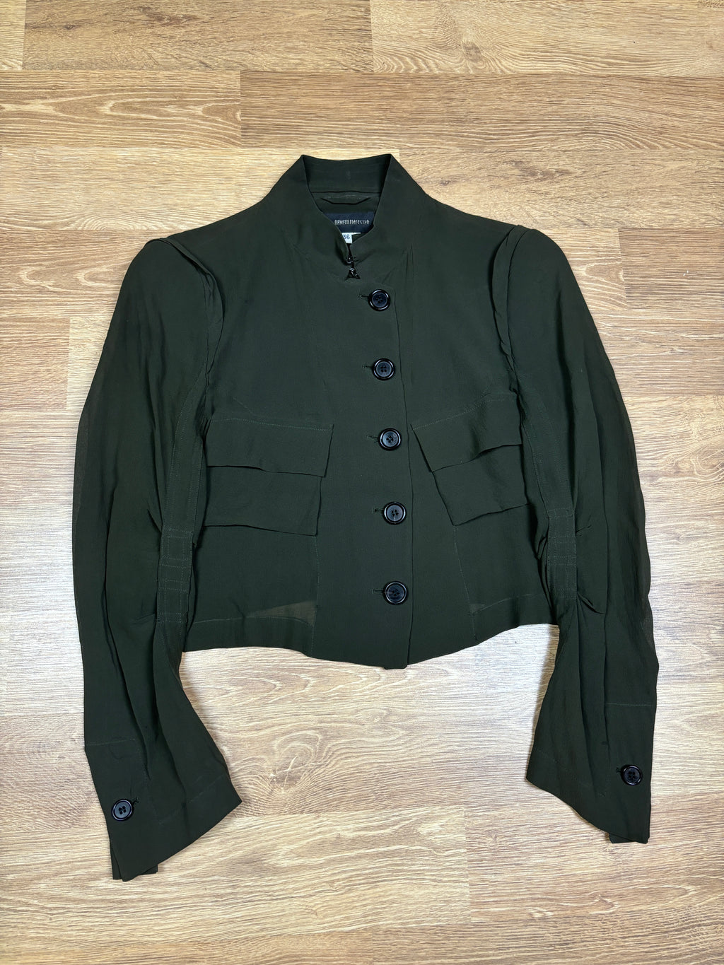 SS2003 Ann Demeulemeester Cropped Structured Button Jacket