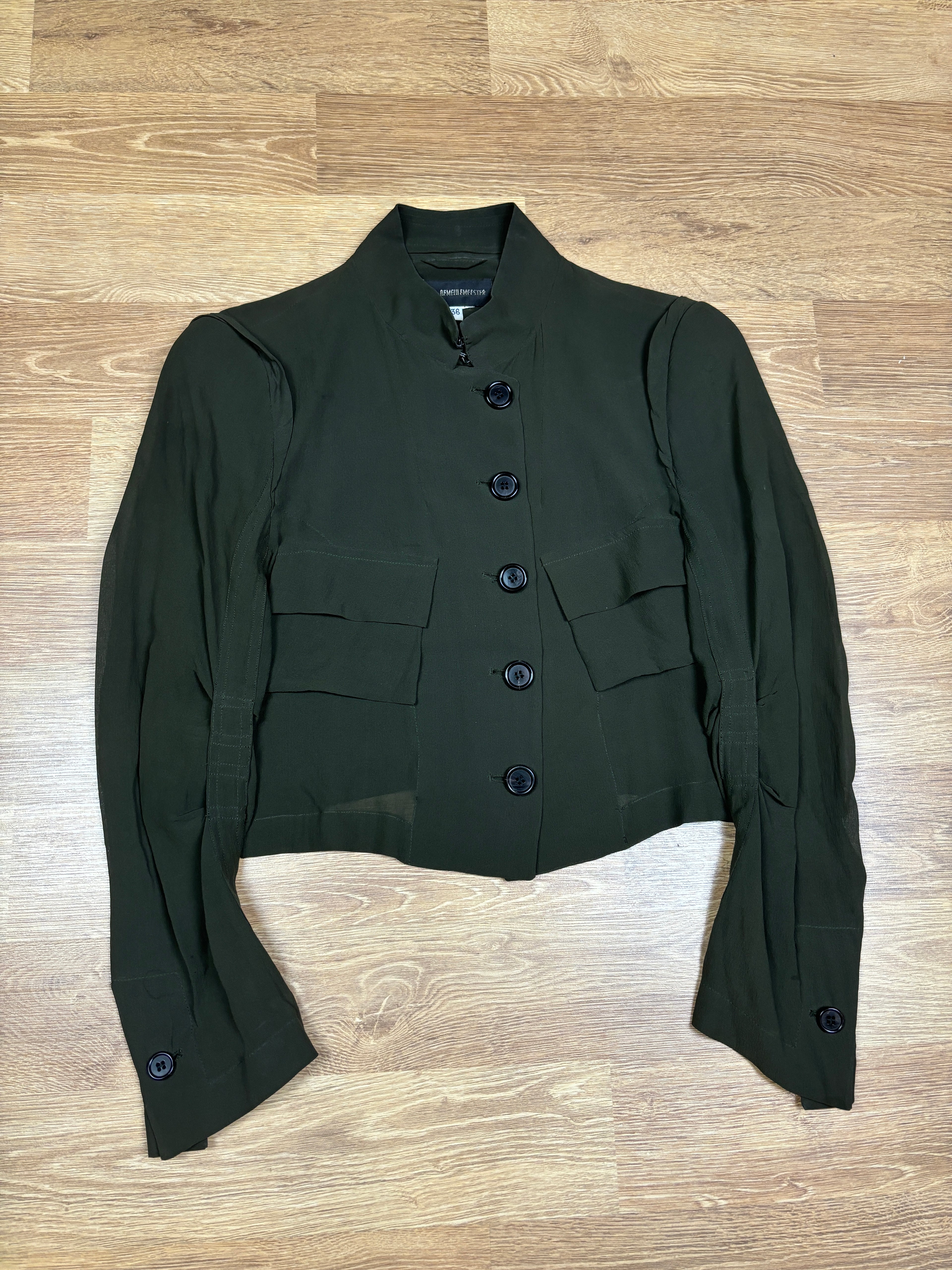 SS2003 Ann Demeulemeester Cropped Structured Button Jacket