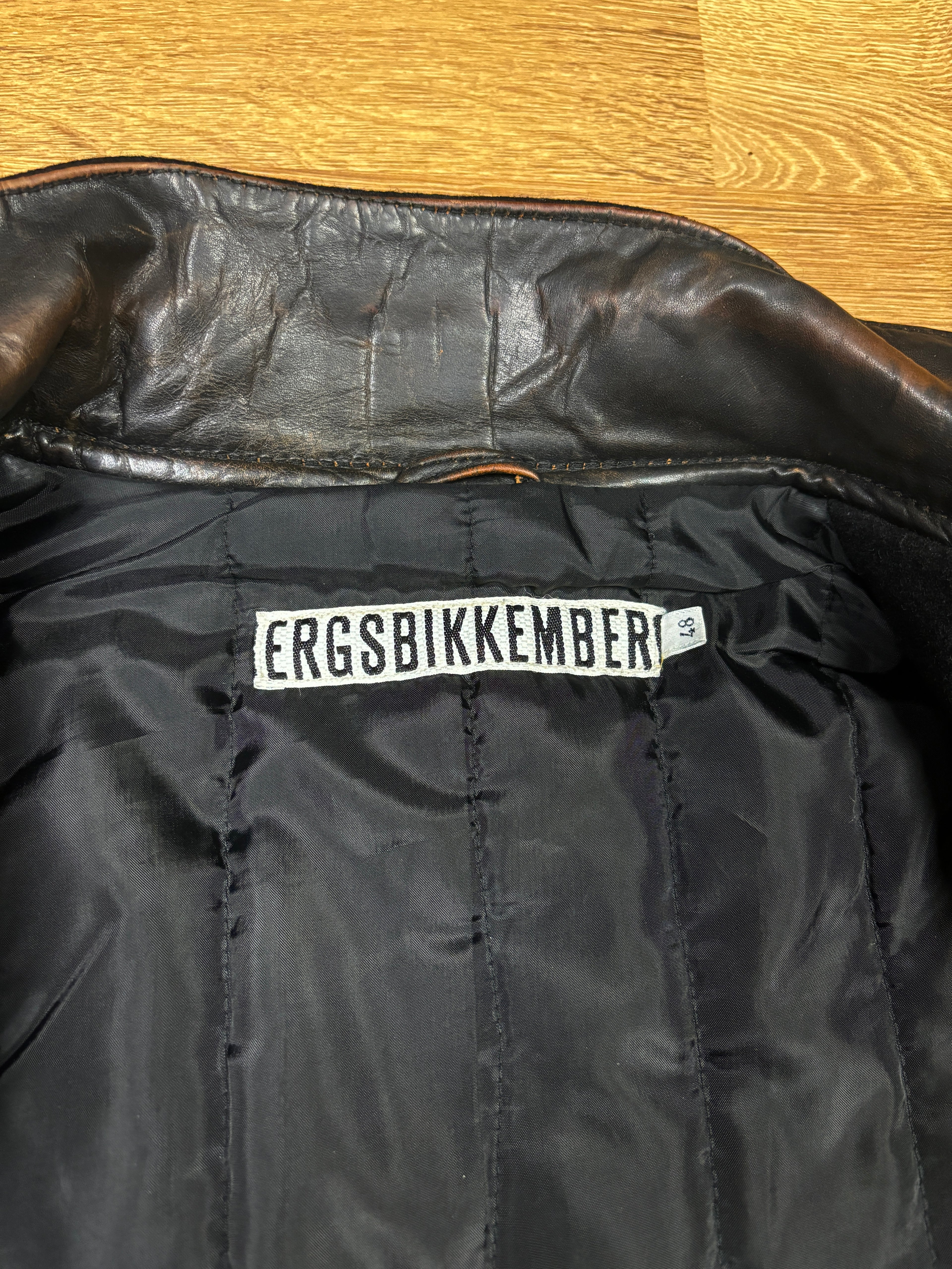 2000s Dirk Bikkembergs Leather & Wool Hybrid Jacket