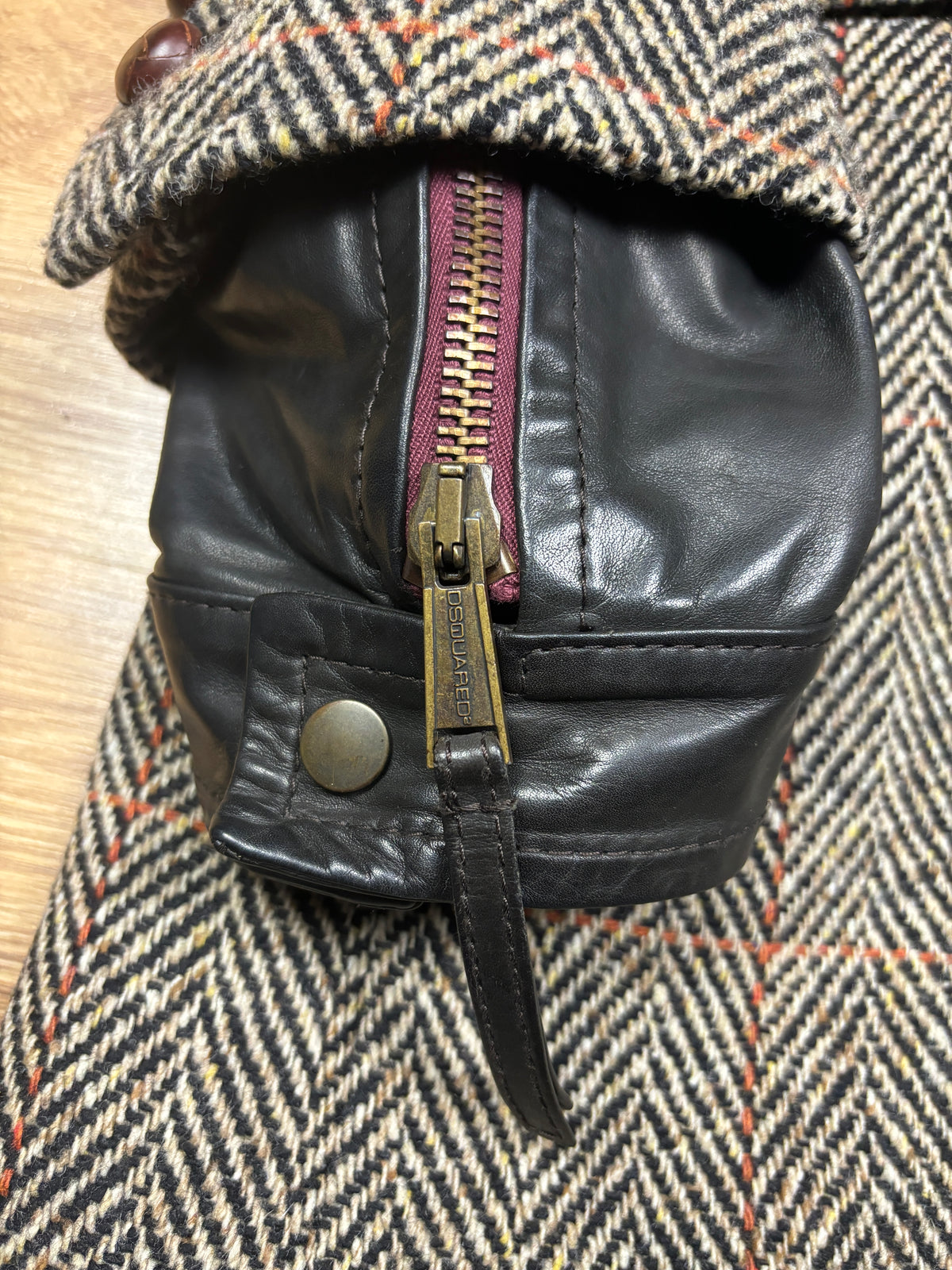 Dsquared2 AW2005 Runway Fur Collar Wool Coat
