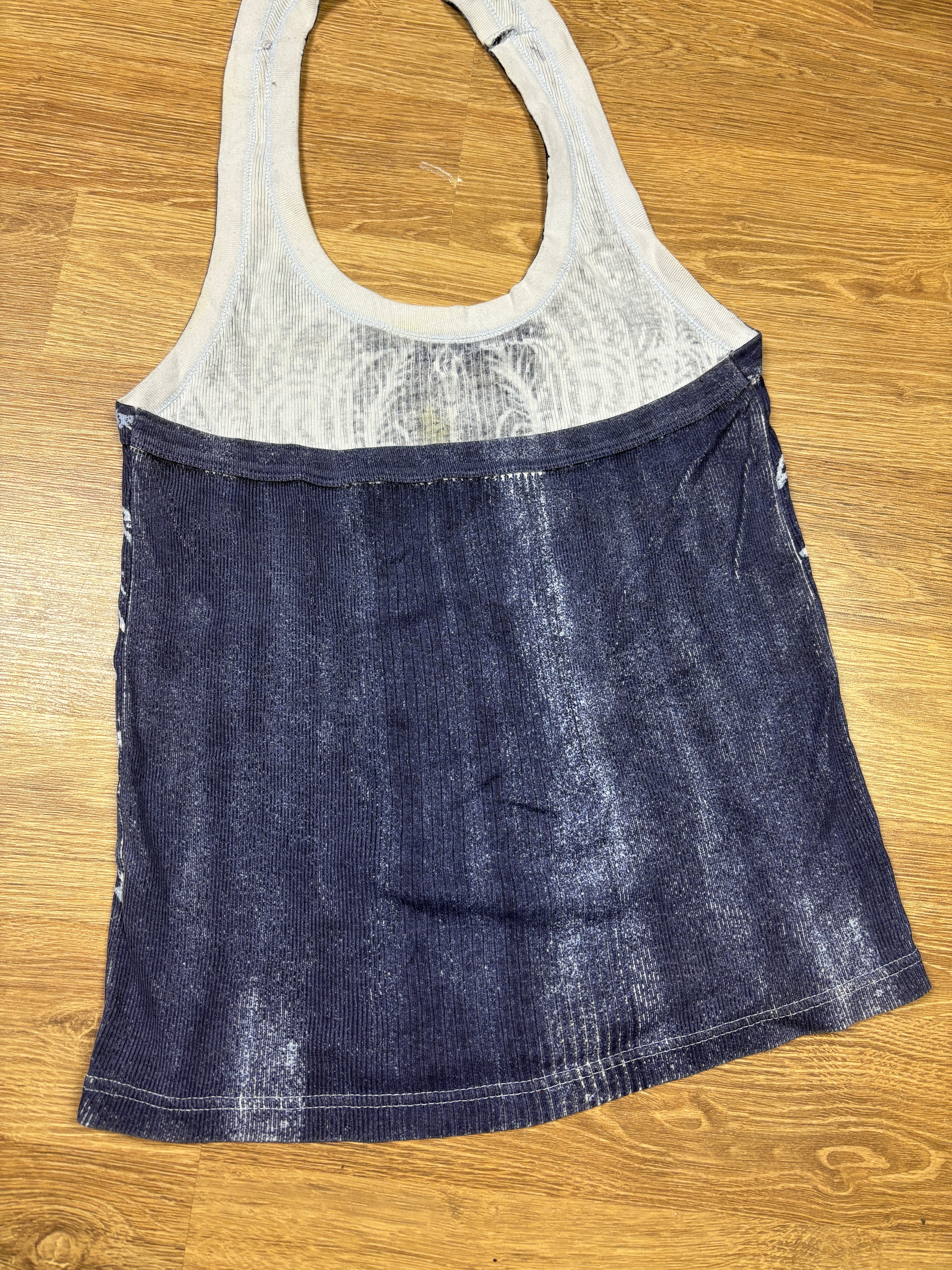 2000s Kenzo Printed Tie Hem Tank Top