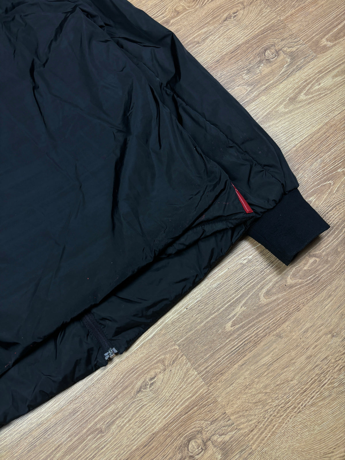 2000s Prada Linea Rossa Black Nylon Jacket