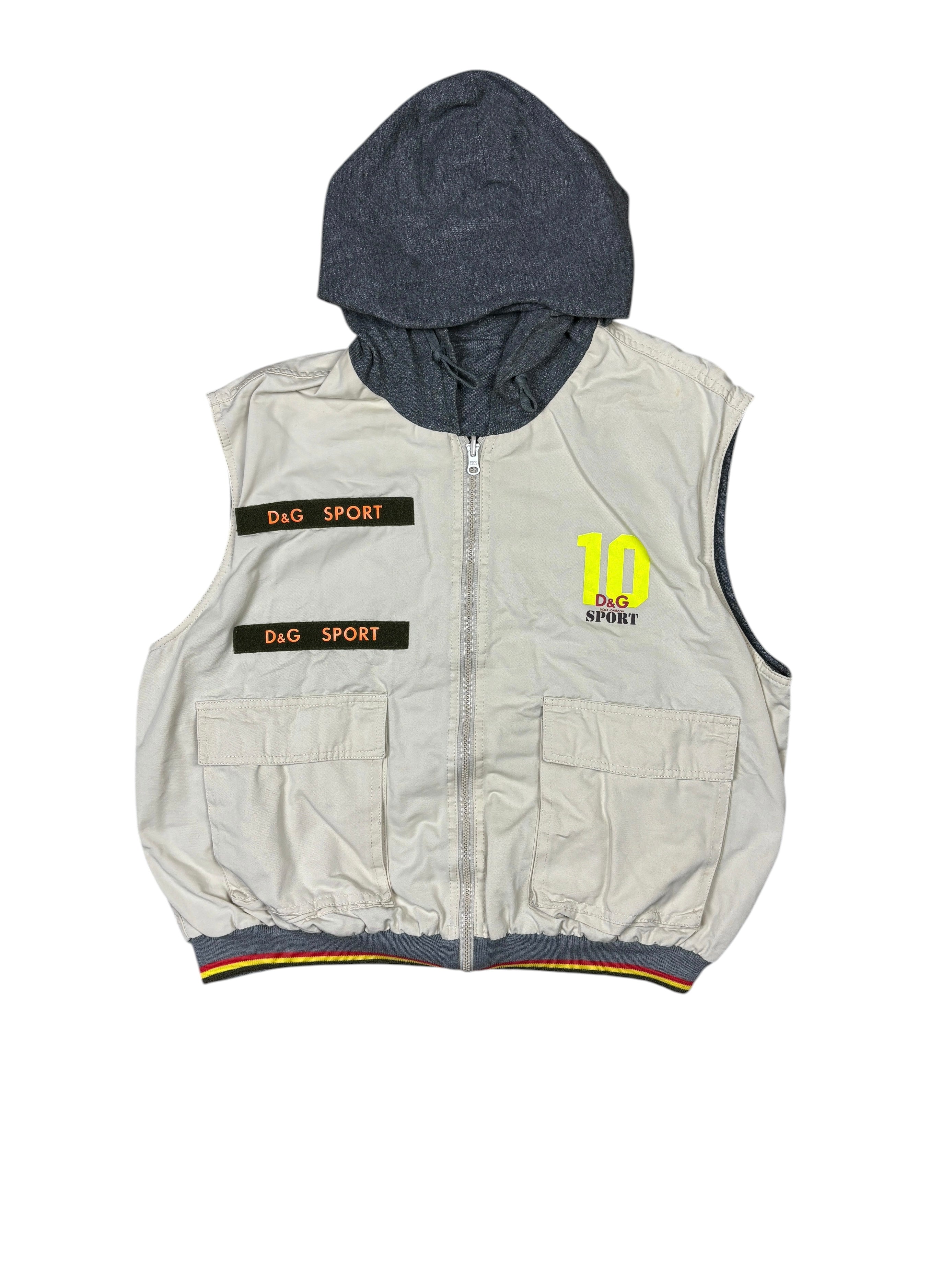 2000s D&G Sport Reversible Hooded Utility Vest