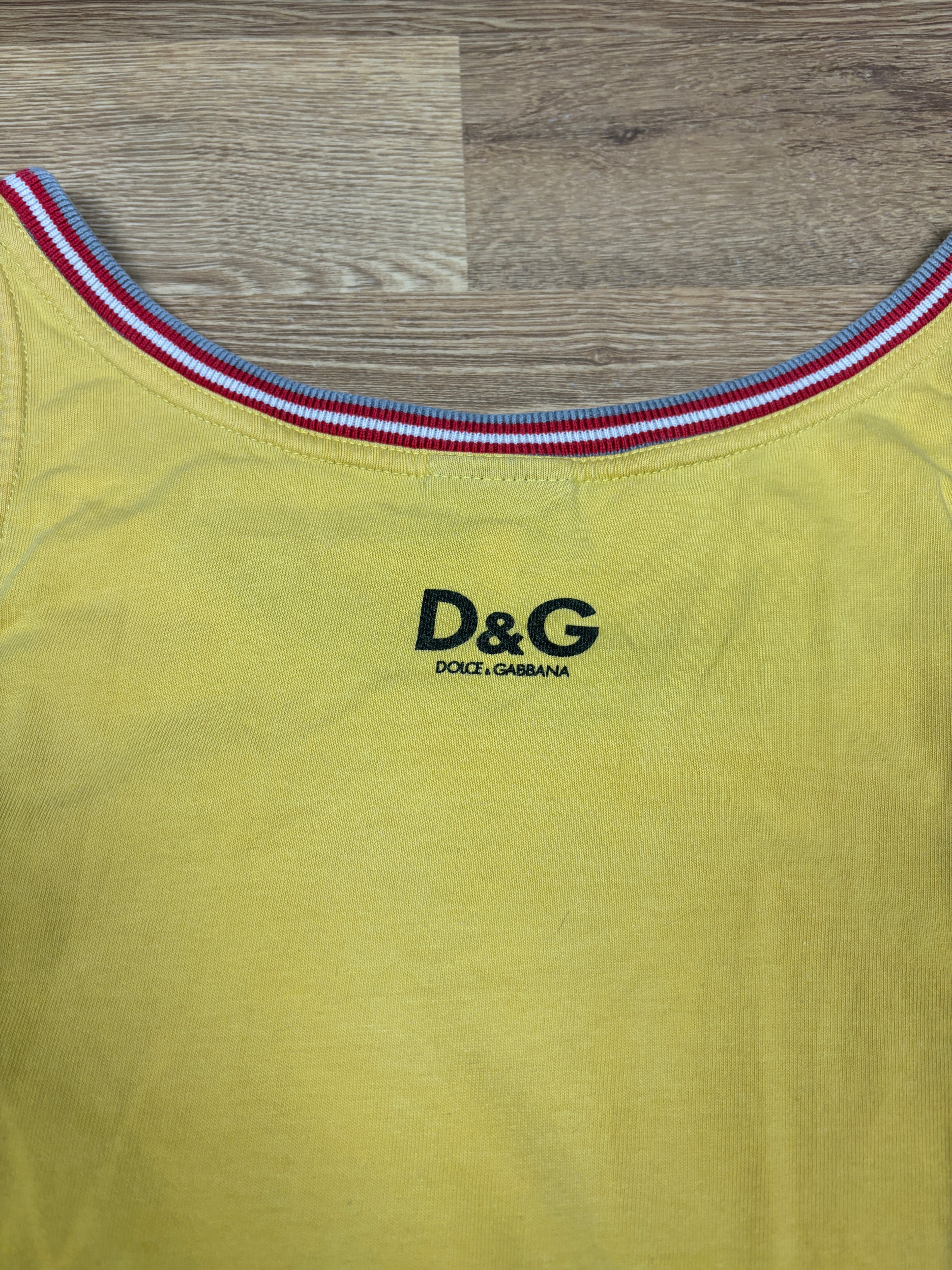 2000s D&G Milano Football Graphic Tank Top