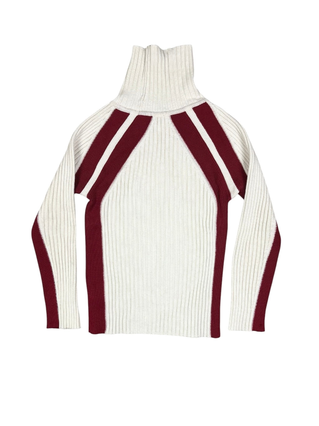 2000s Dolce & Gabbana Ribbed Wool Turtleneck Panel Knit