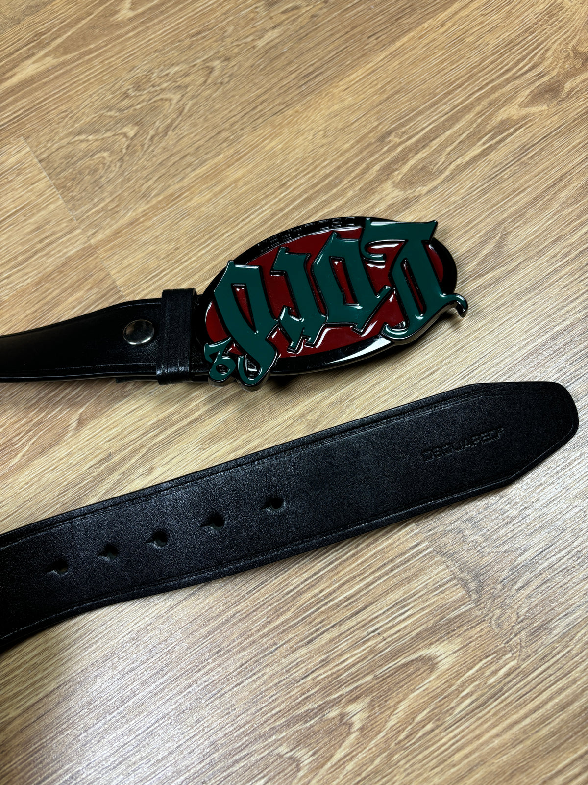 Dsquared2 “Lord2” Logo Buckle Leather Belt