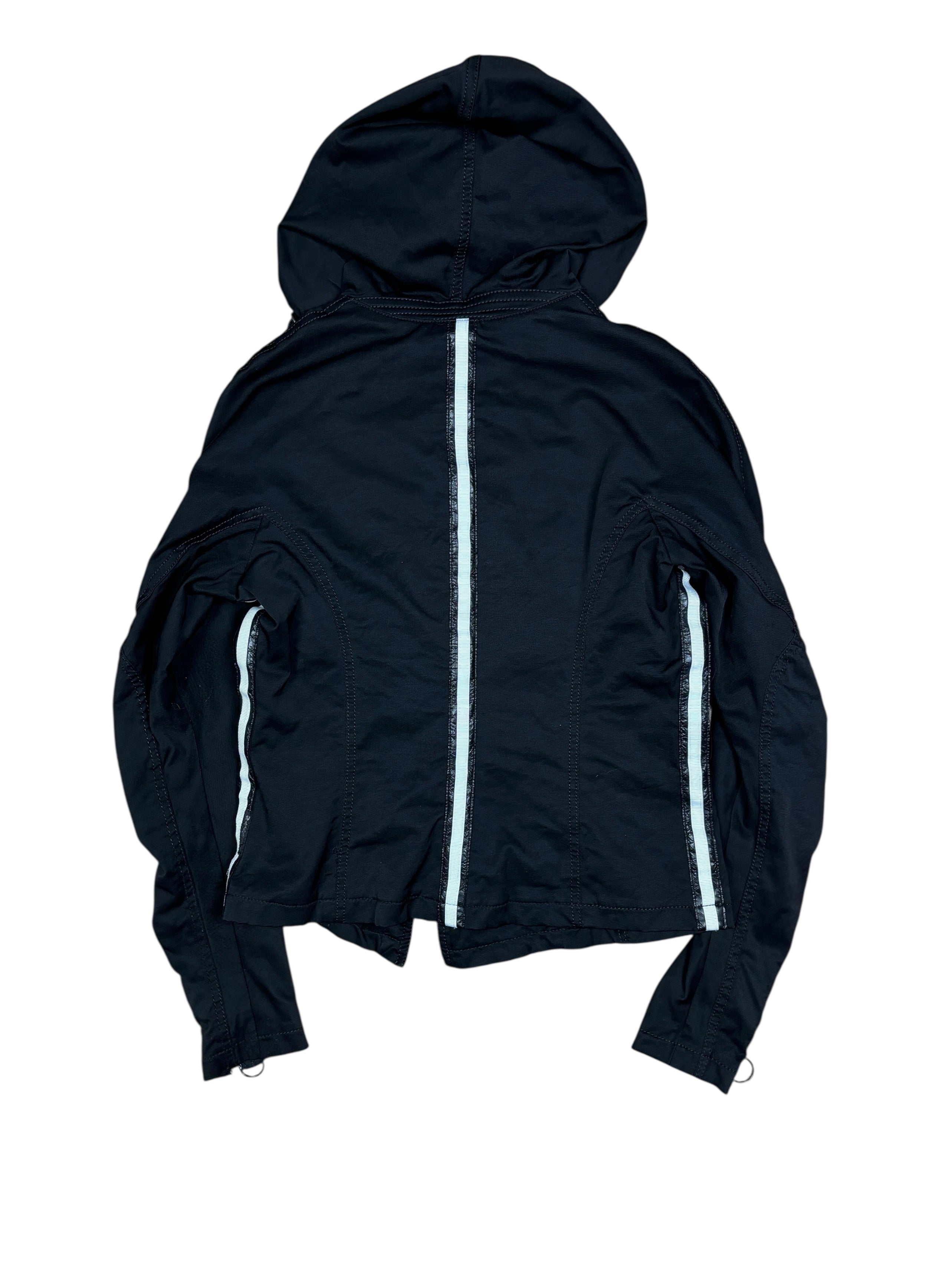 Chaqueta con capucha y cremallera técnica asimétrica Armani Jeans de los 2000