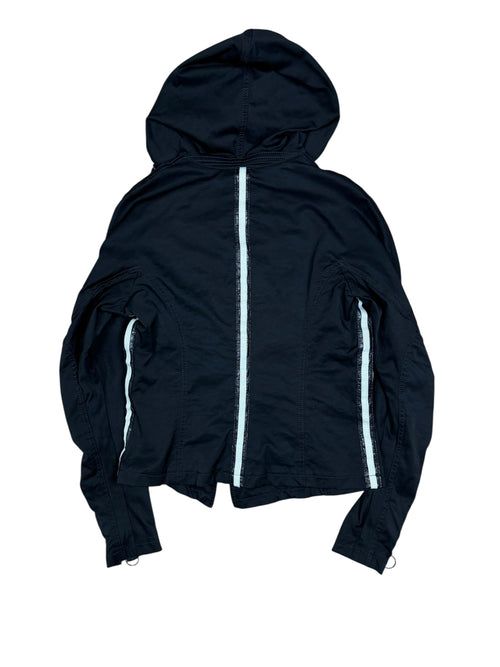 2000s Armani Jeans Asymmetrical Technical Zip Hooded Jacket