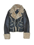 2000s Diesel Shearling Leather Aviator Jacket