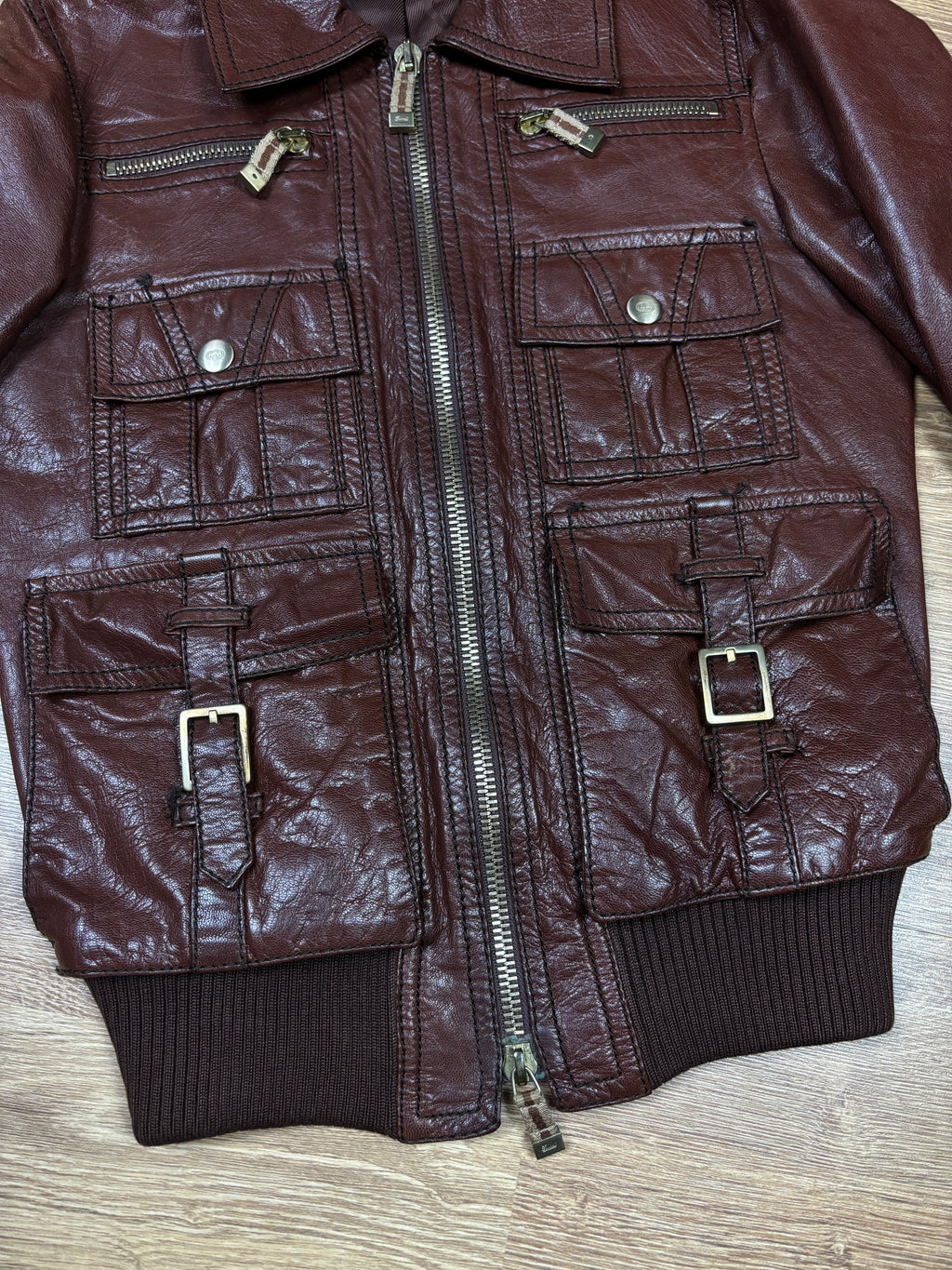 Gucci Frida Giannini Multipocket Leather Jacket
