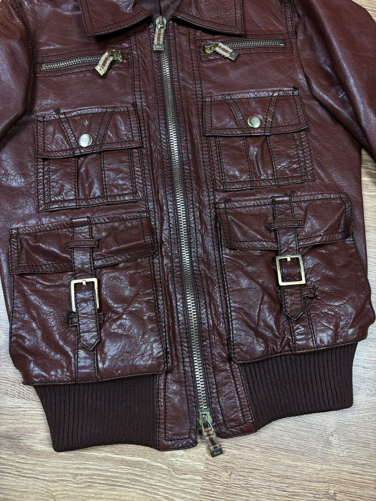 Gucci Frida Giannini Multipocket Leather Jacket