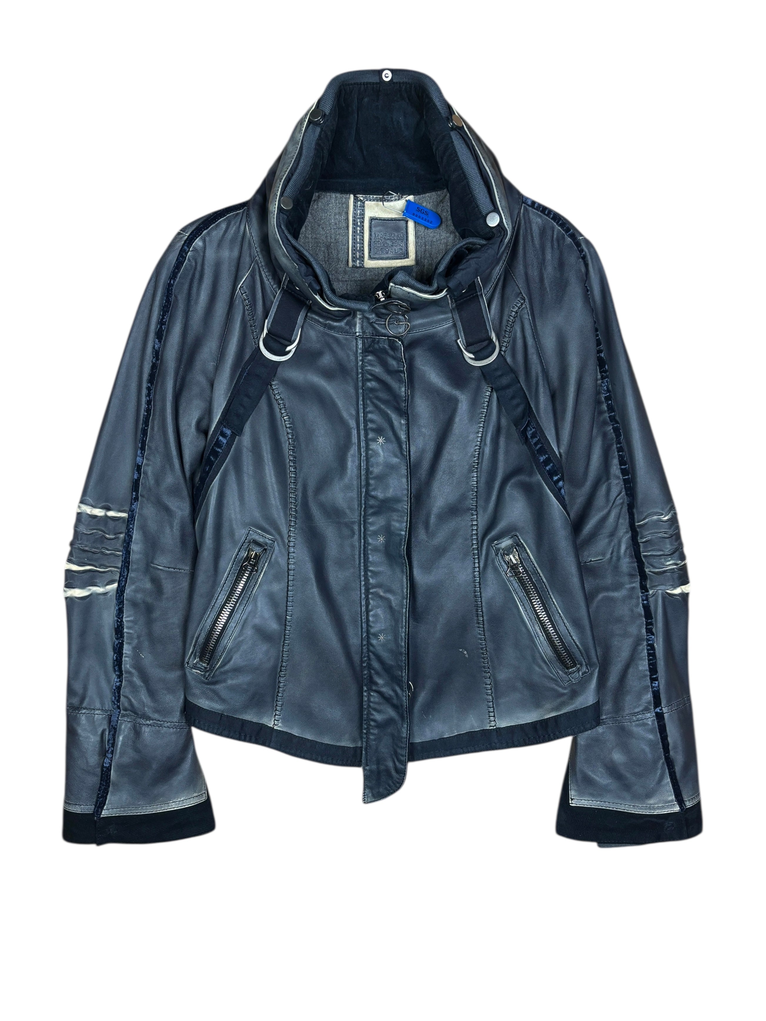 2000s Marithé + François Girbaud Lamb Leather Bondage Strap Jacket