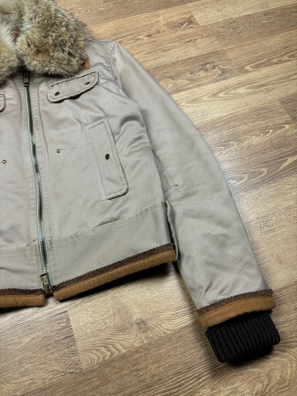 Dsquared2 AW2002 Runway Fur Collar Bomber Jacket