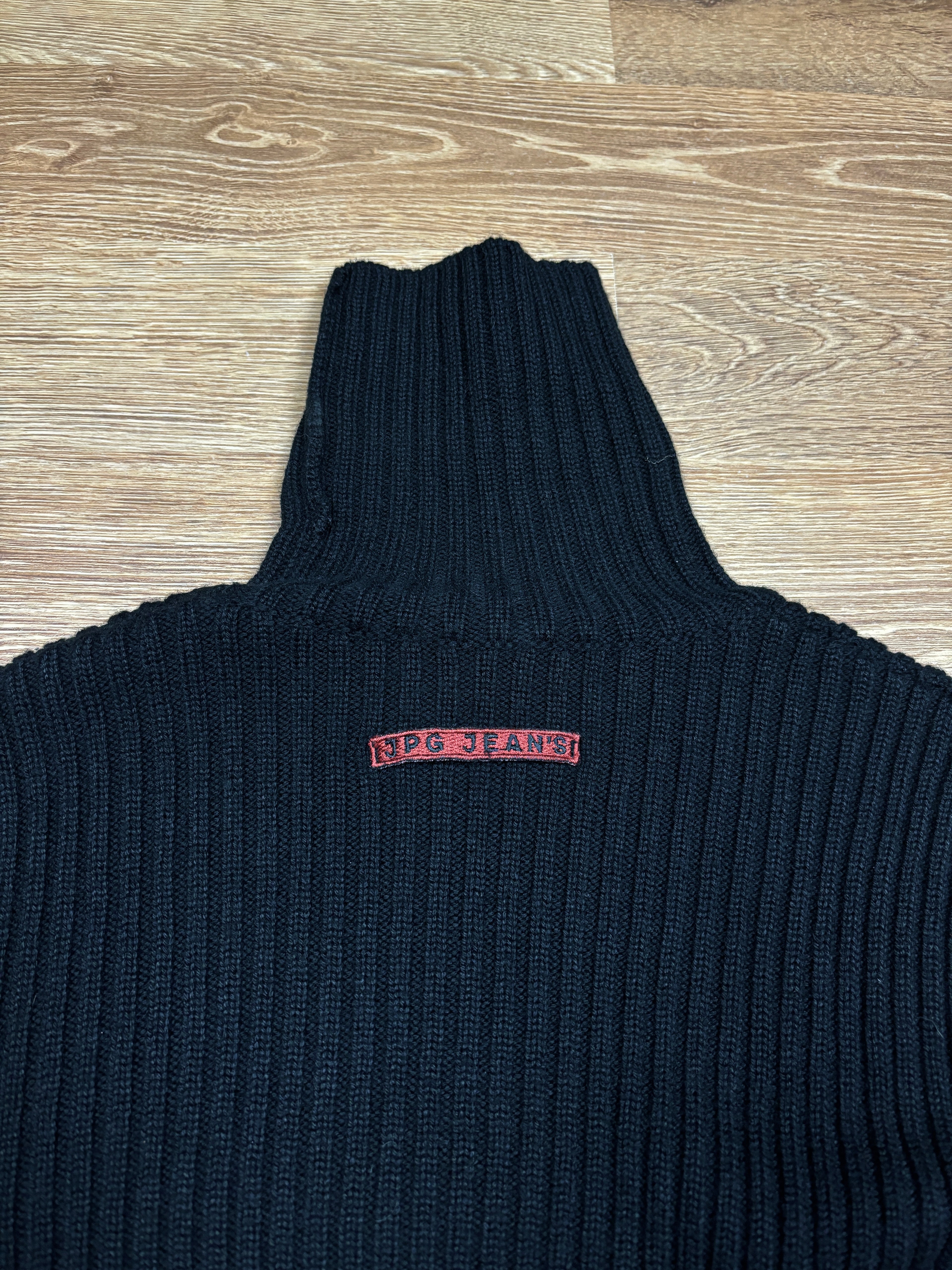 2000s Jean Paul Gaultier Cropped Ribbed Turtleneck Knit