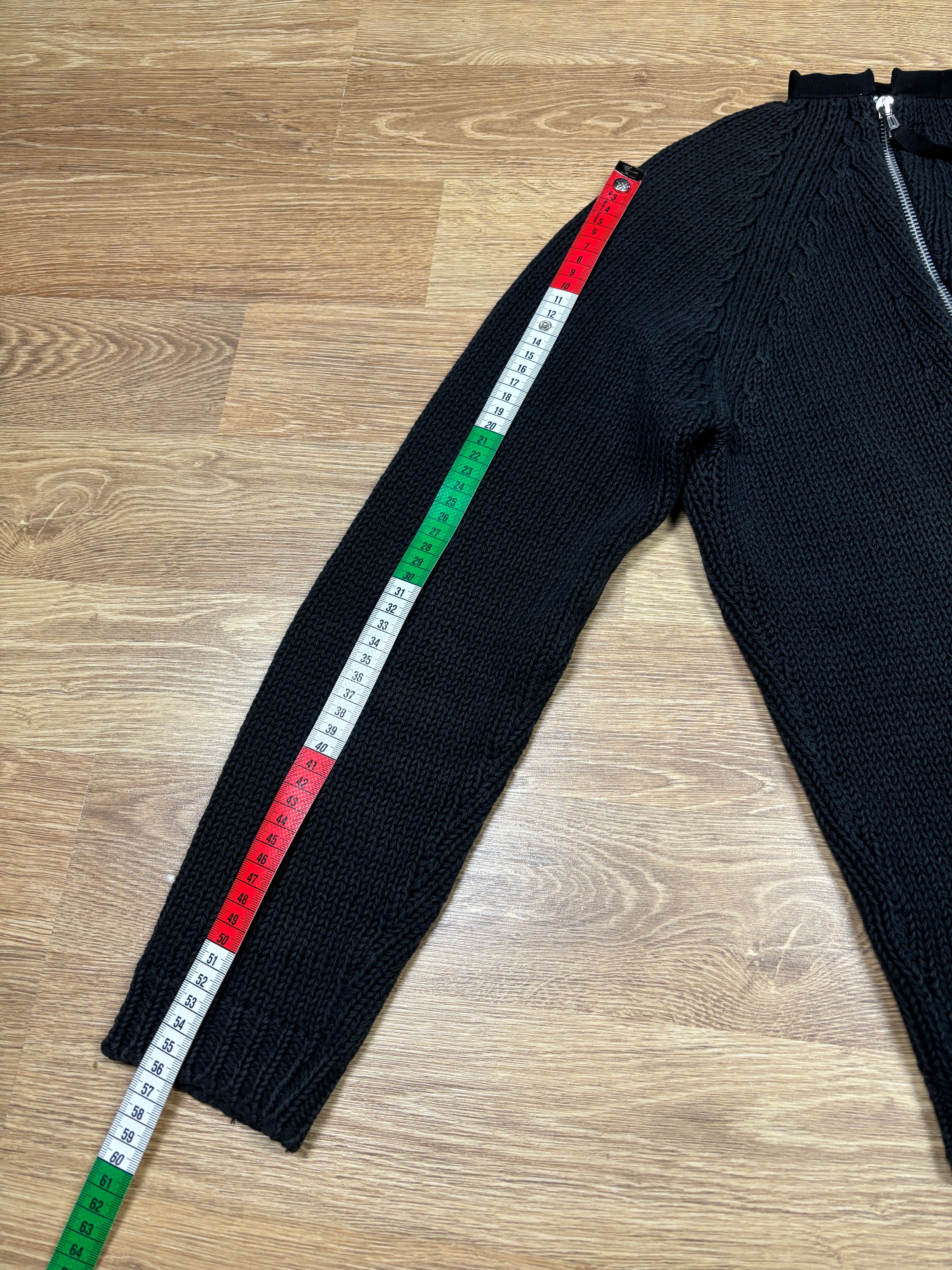 2000s Dsquared2 Double-Zip Heavy Knit Sweater
