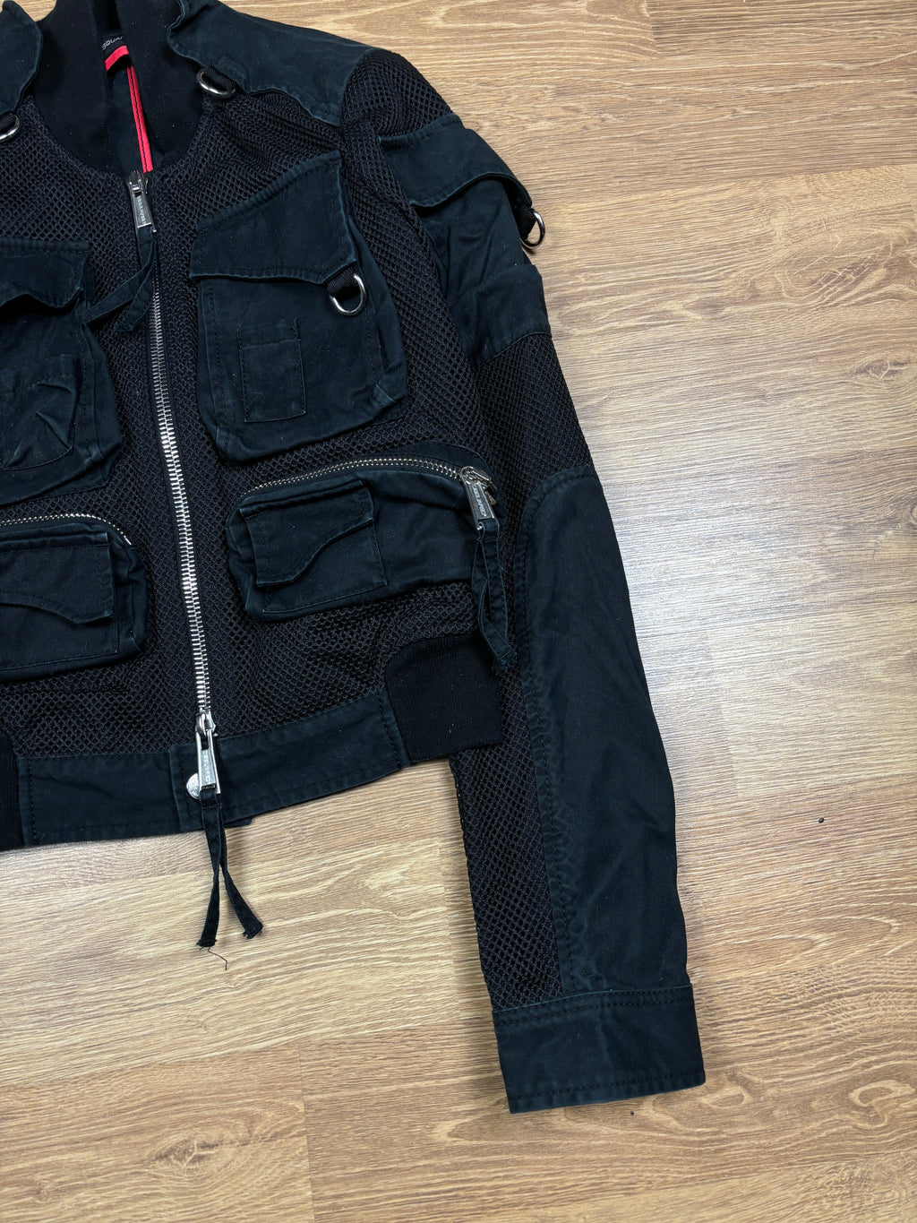 Chaqueta bomber utilitaria de malla táctica Dsquared2 de los 2000