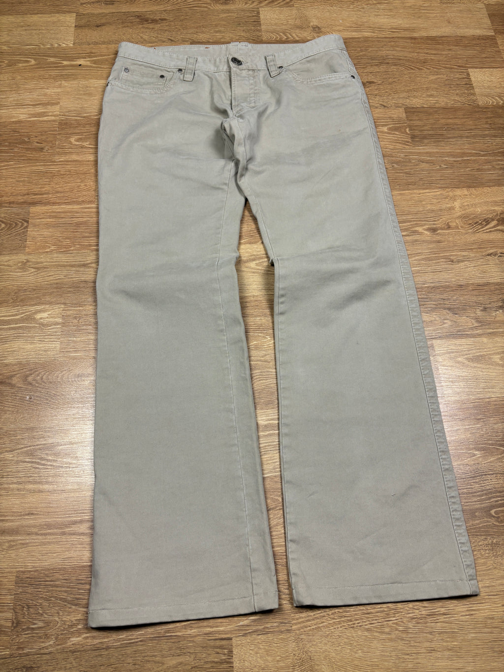 2000s Dsquared2 Twins Beige Wide Leg Pants