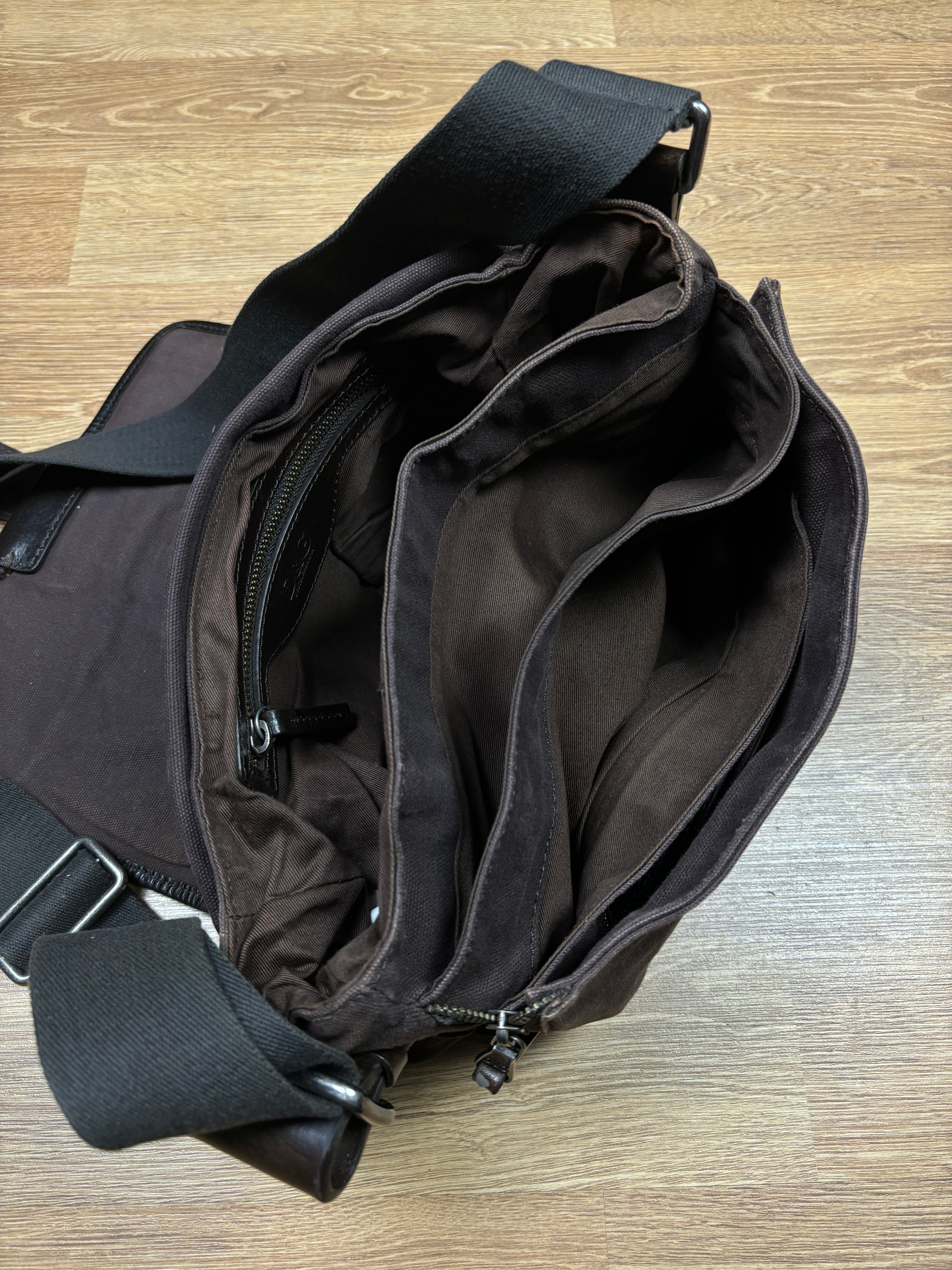 Dolce & Gabbana Brown Canvas Messenger Bag