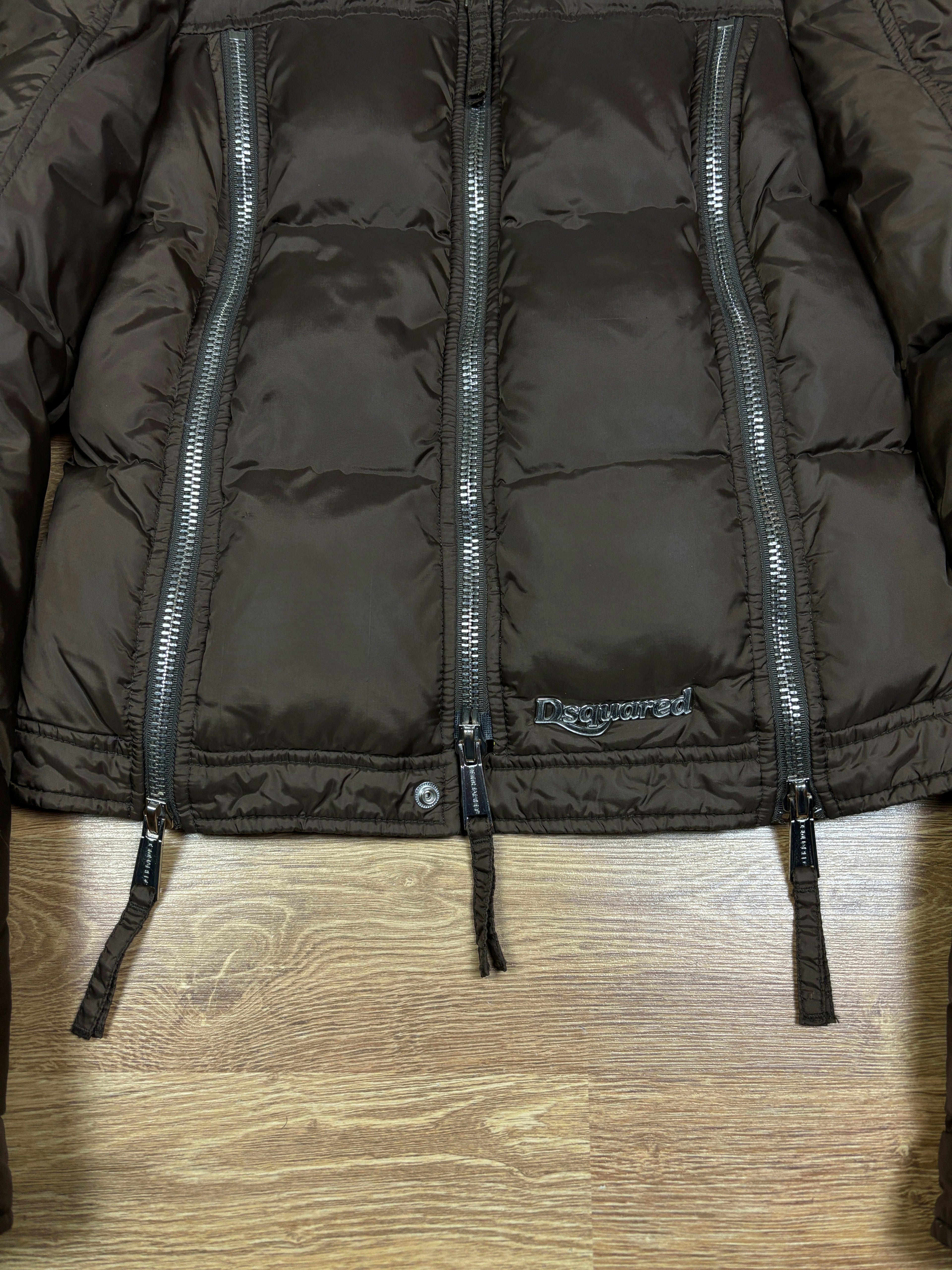Dsquared2 Cropped Multi-Zip Puffer Jacket