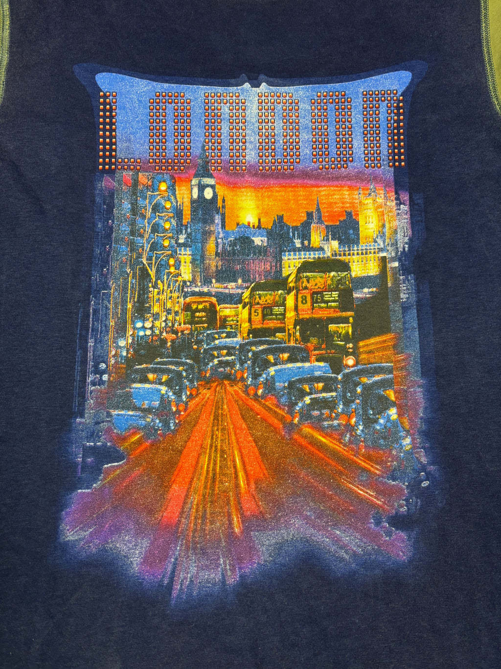 2000s D&G London Graphic Contrast Stitch T-Shirt