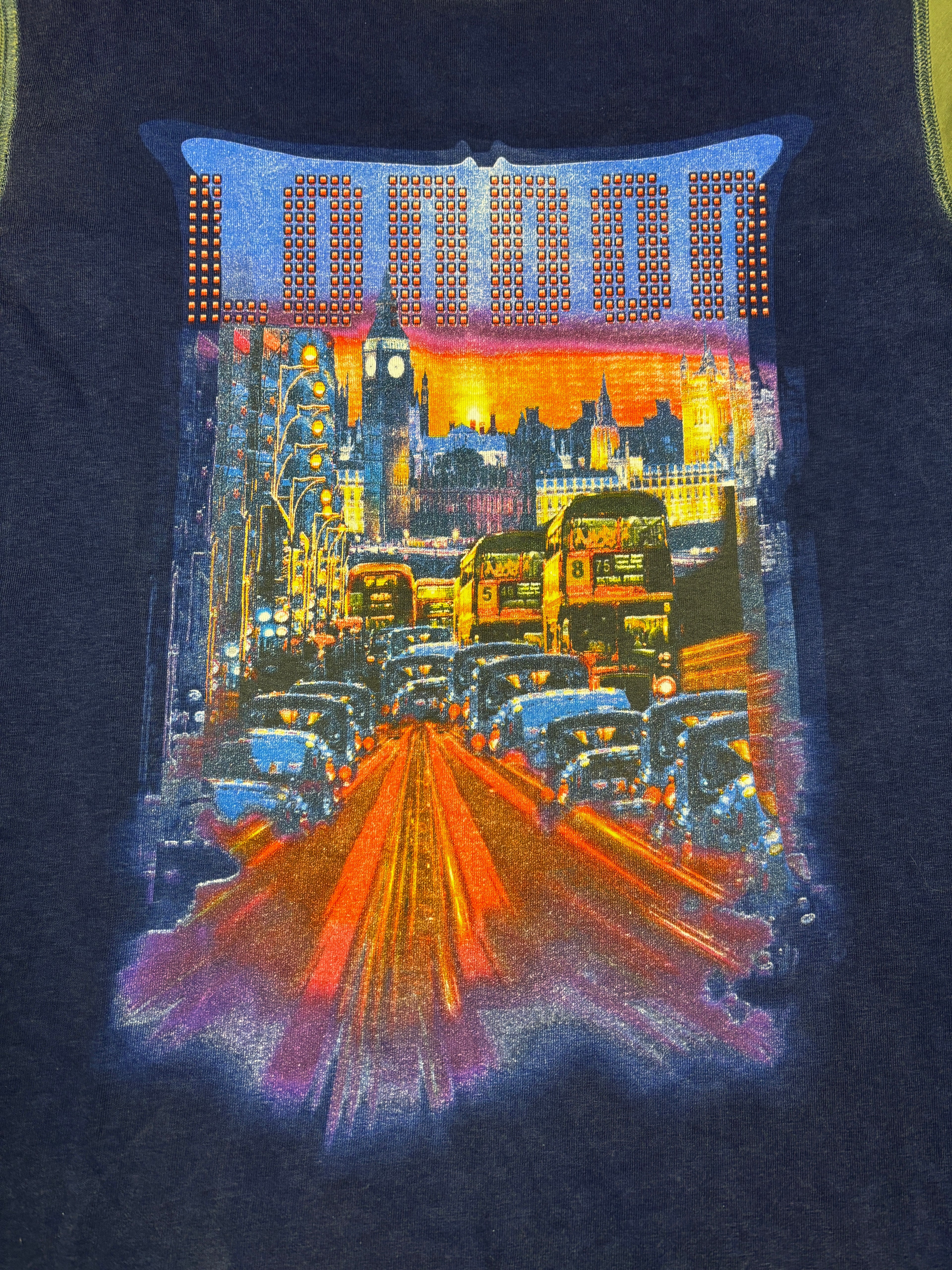 2000s D&G London Graphic Contrast Stitch T-Shirt