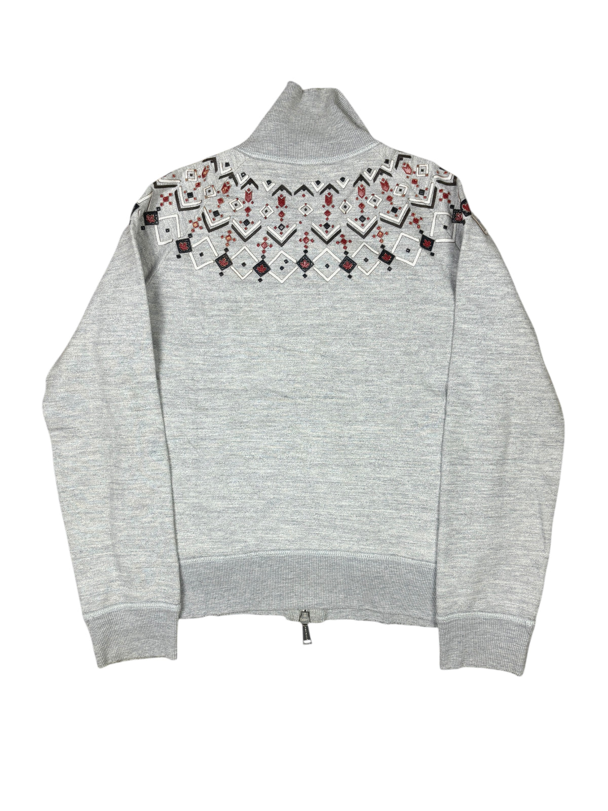 2000s Dsquared2 Embroidered Zip-Up Sweater