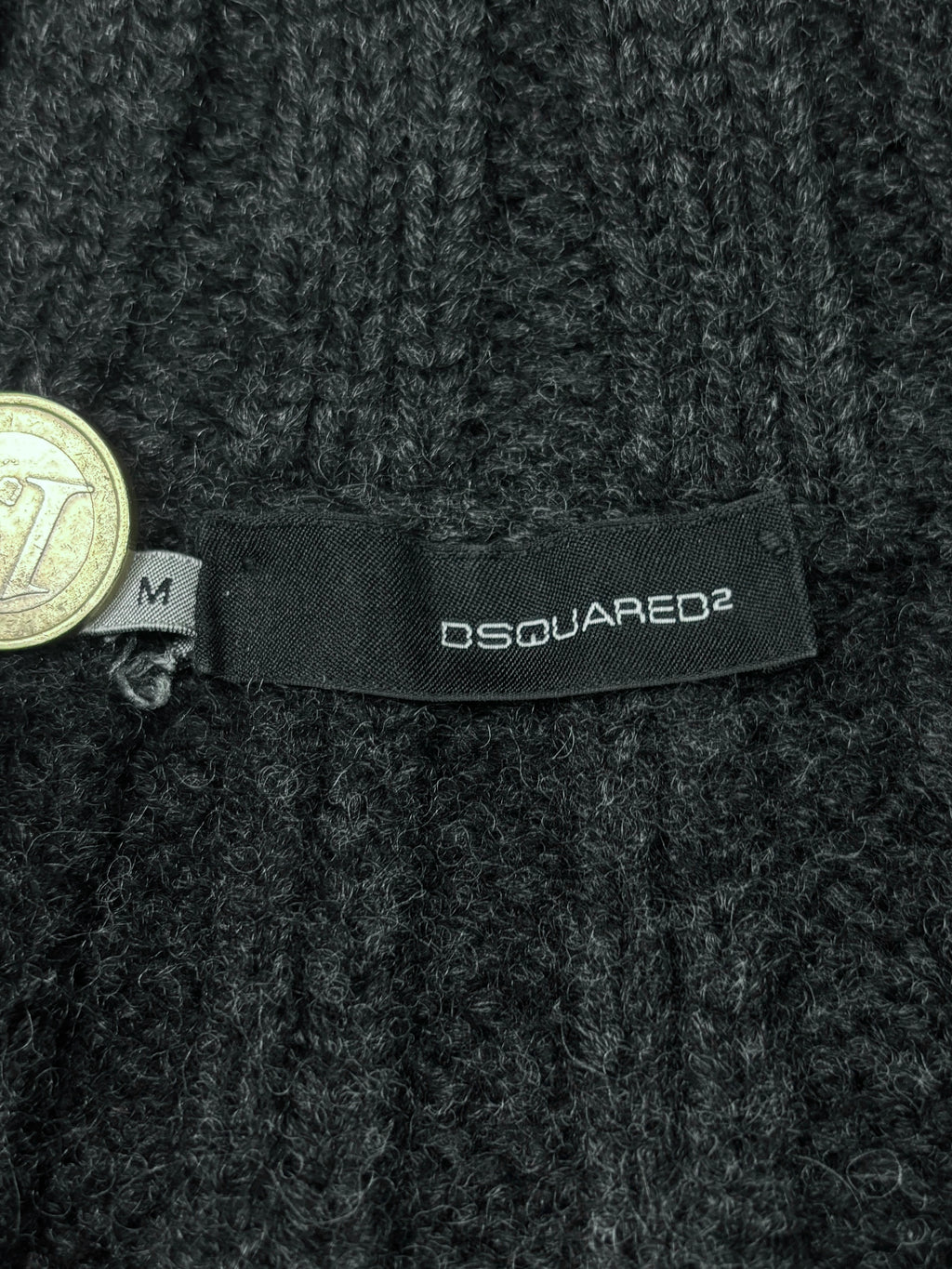 2000s Dsquared2 Heavy Wool Knit Zip Sweater