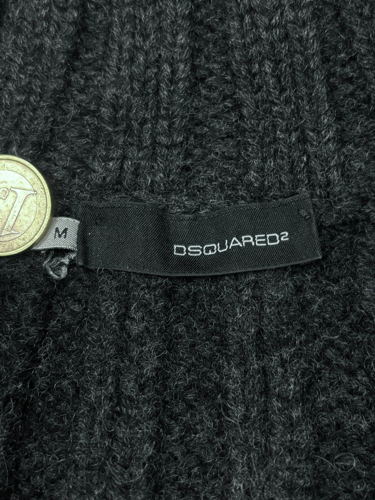 2000s Dsquared2 Heavy Wool Knit Zip Sweater