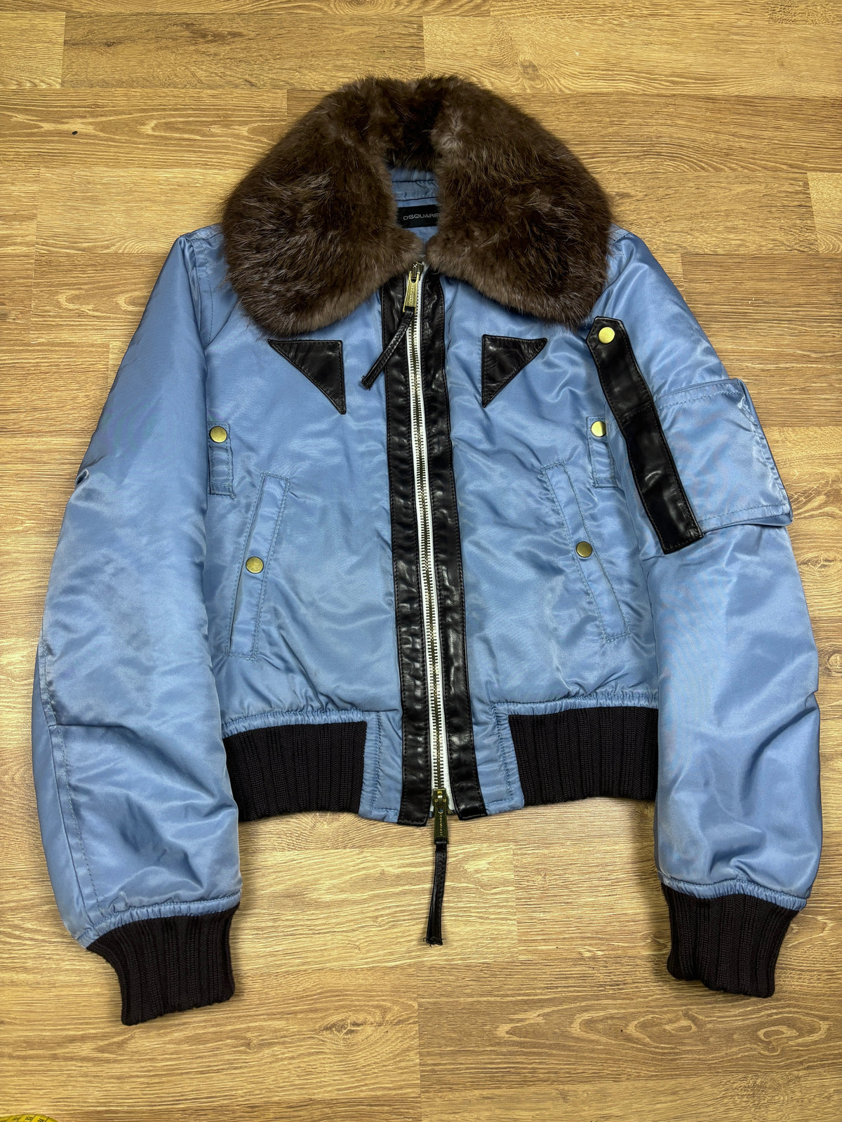 Dsquared2 AW2004 Runway Fur Collar Bomber Jacket