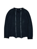 2000s Dsquared2 Double-Zip Heavy Knit Sweater
