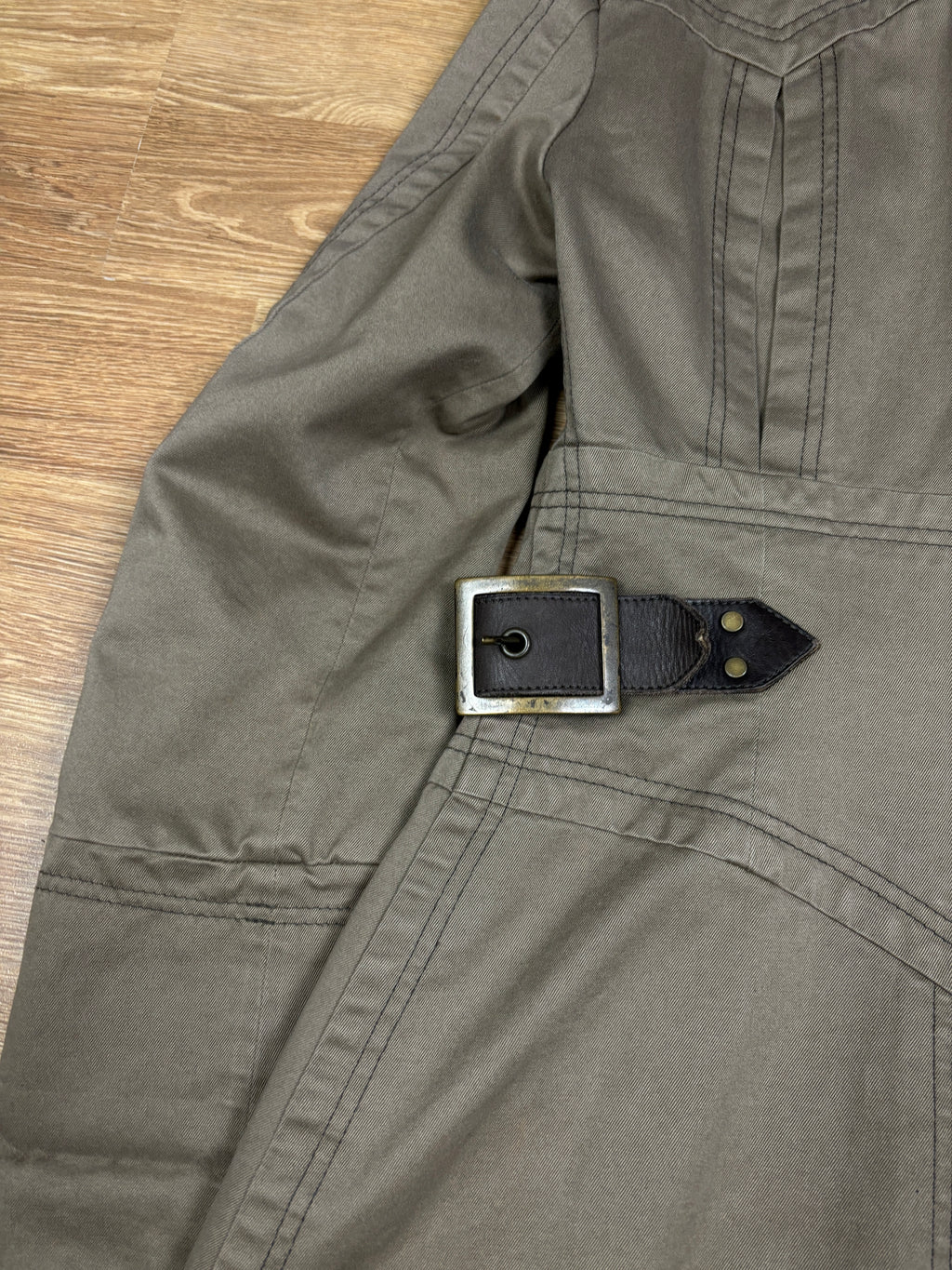 2000s Dsquared2 Trench Coat with Leather Belt Details