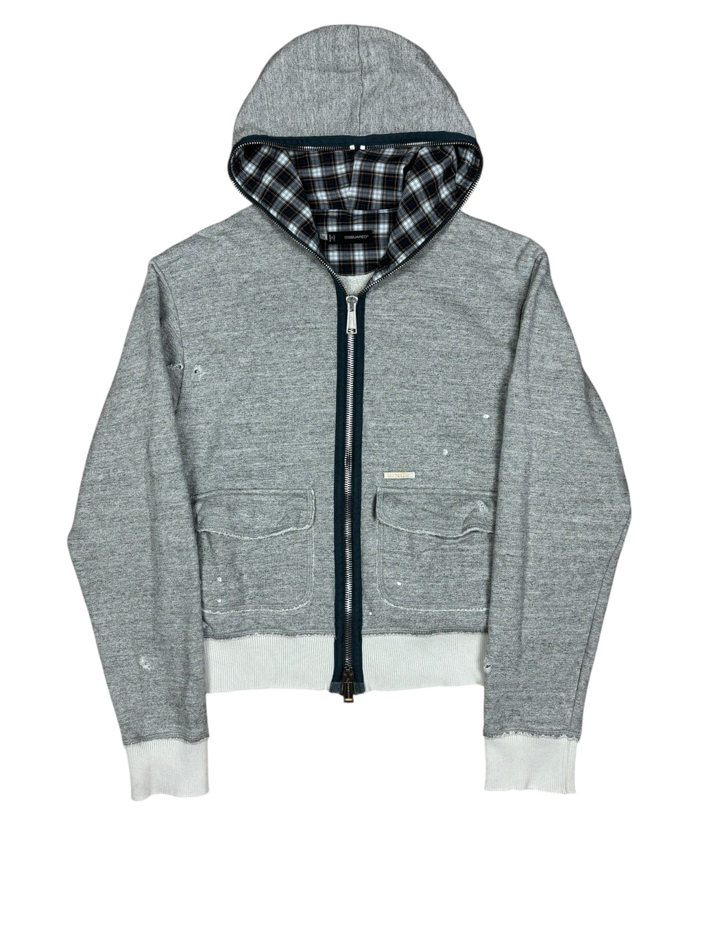 2000s Dsquared2 Distressed Full Zip Hoodie