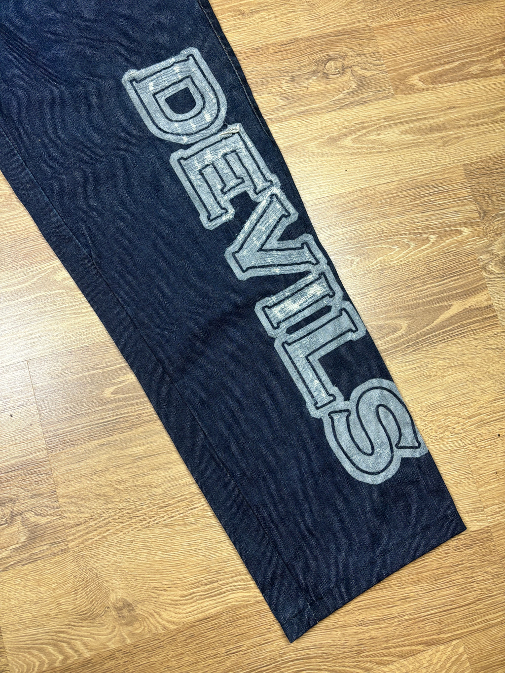 Pantalones vaqueros Roberto Cavalli “Devils” de doble cintura, 2004