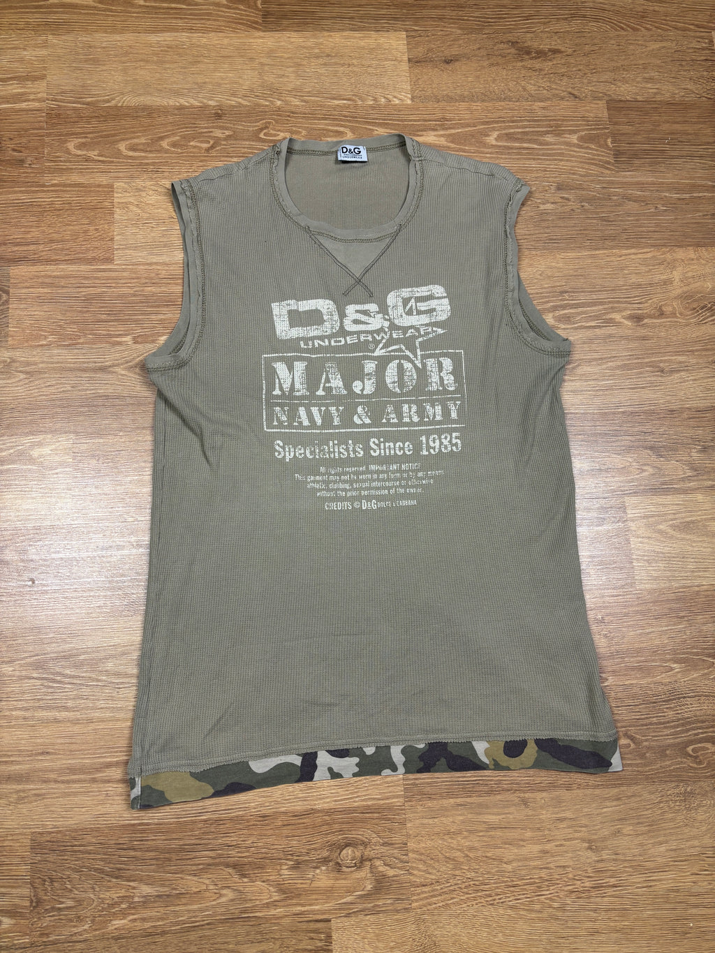 2000s Dolce & Gabbana Military Sleeveless Top