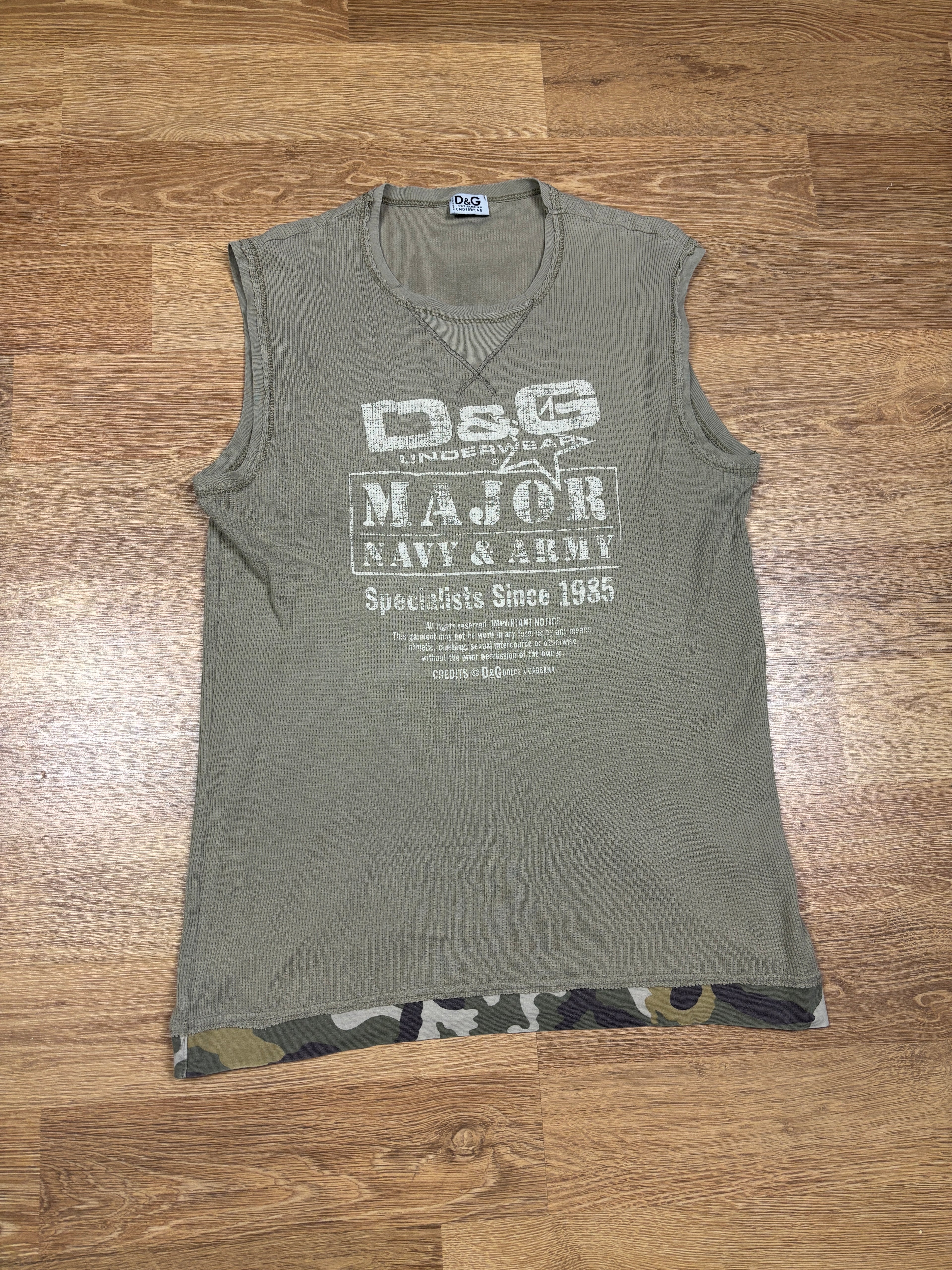 2000s Dolce & Gabbana Military Sleeveless Top