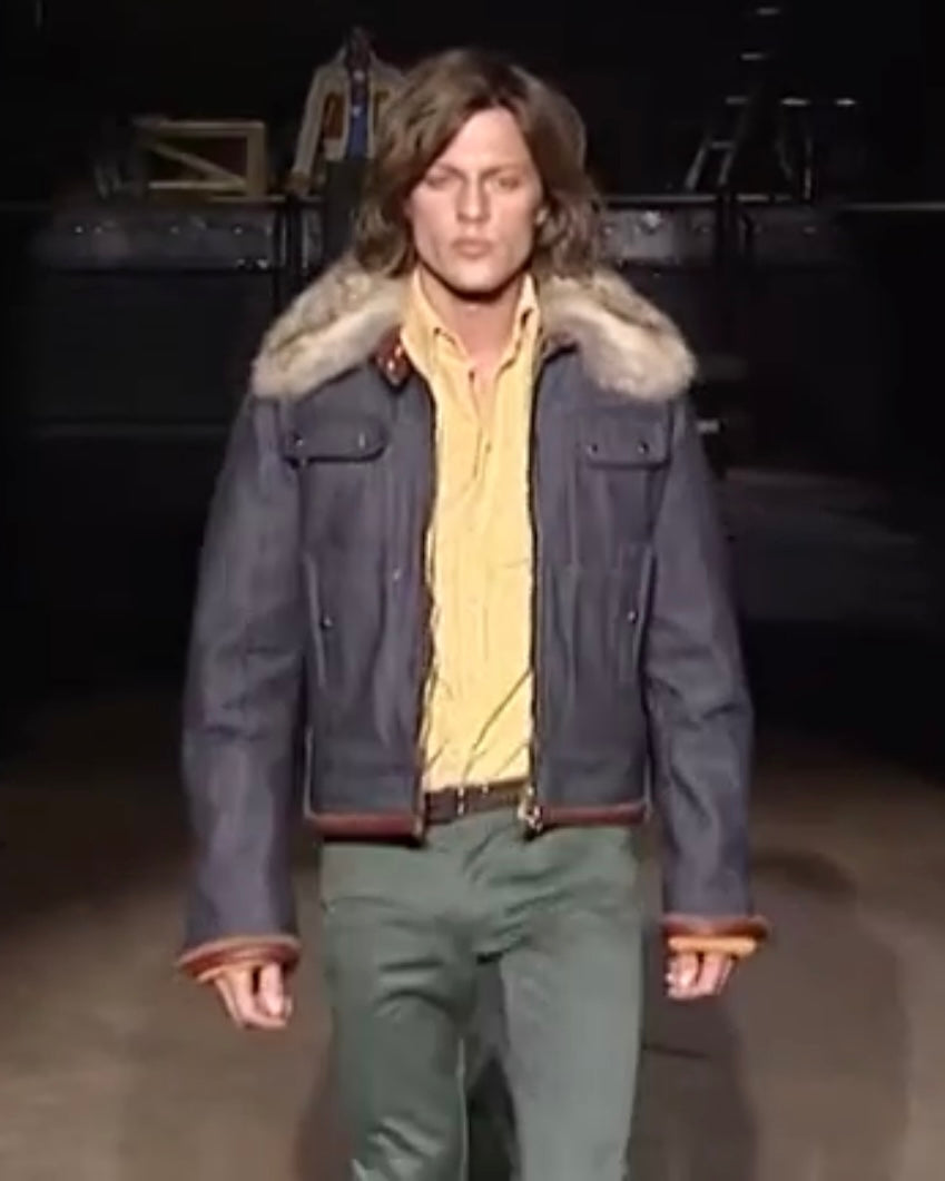 Dsquared2 AW2002 Runway Fur Collar Bomber Jacket