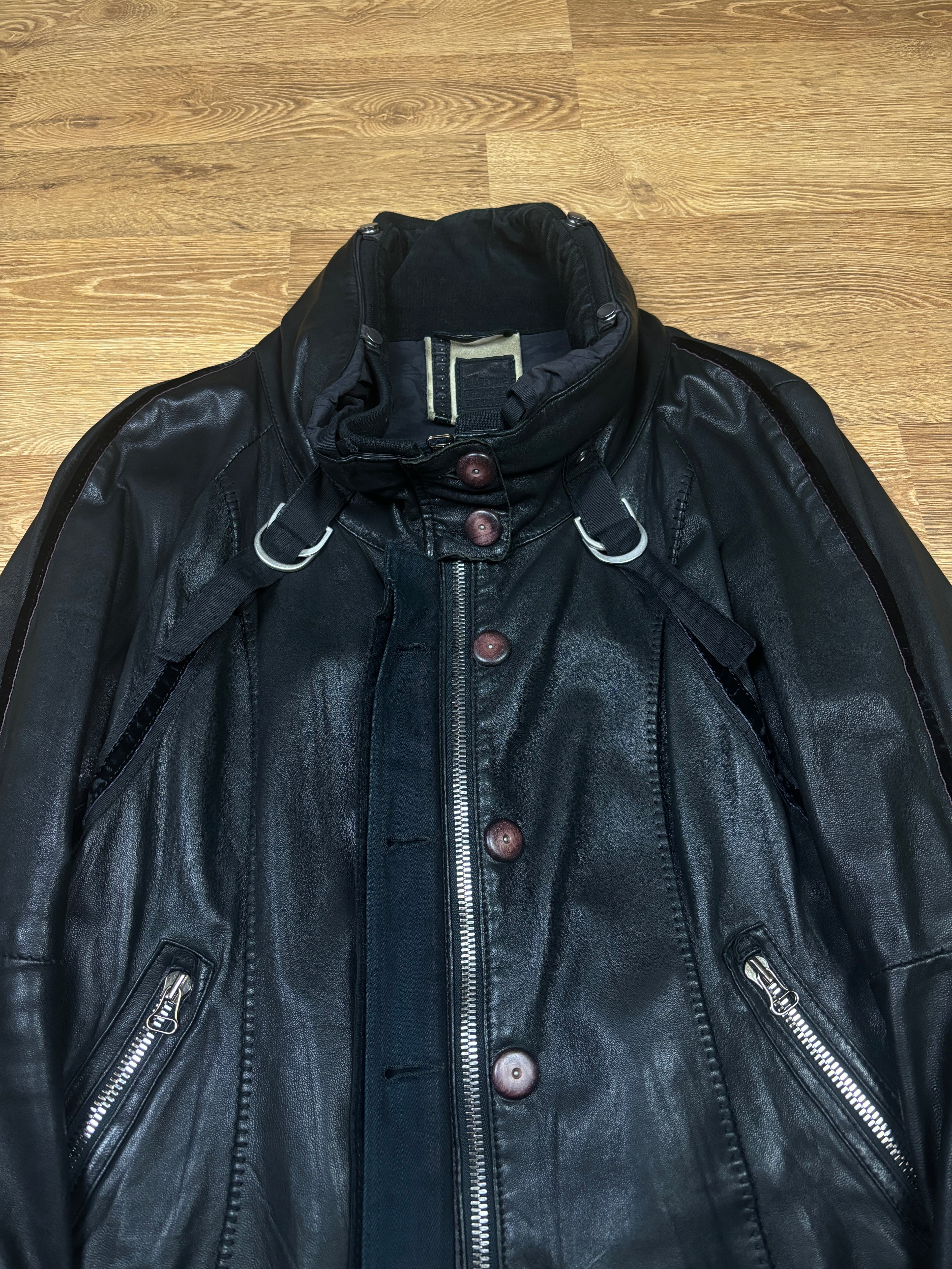 2000s Marithé + François Girbaud Lamb Leather Bondage Jacket