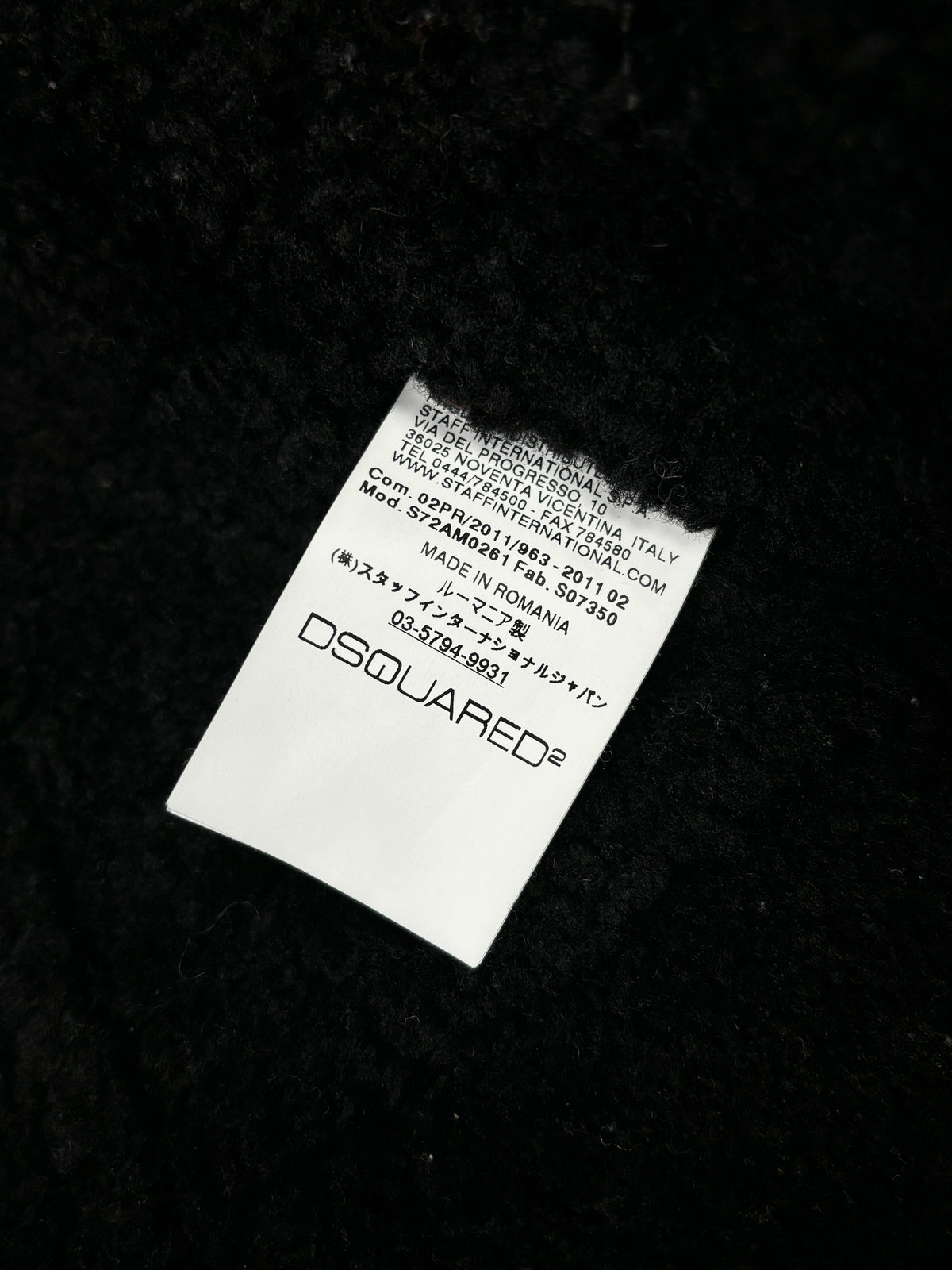 Dsquared2 AW2011 Asymmetrical Shearling Biker Jacket