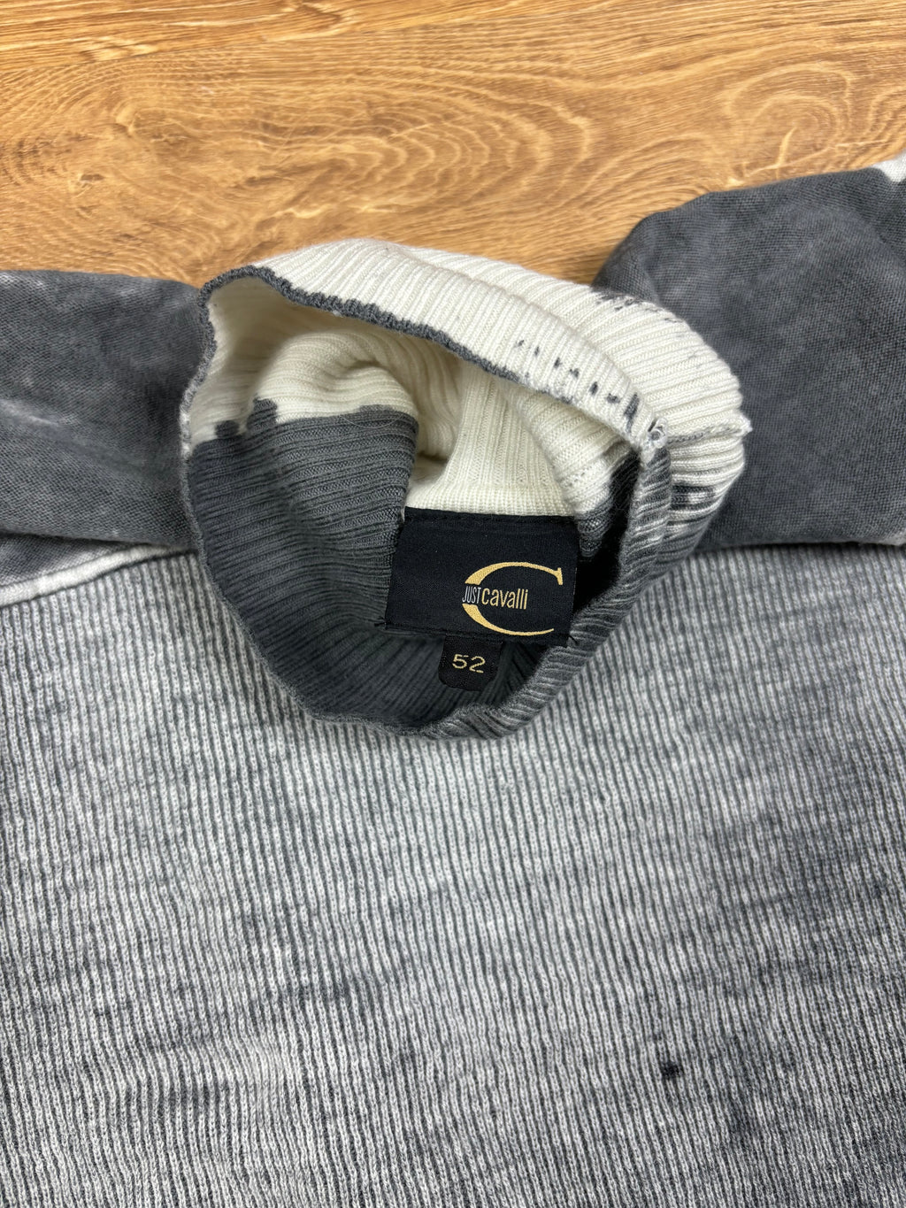 2000s Just Cavalli Faded Panel Turtleneck