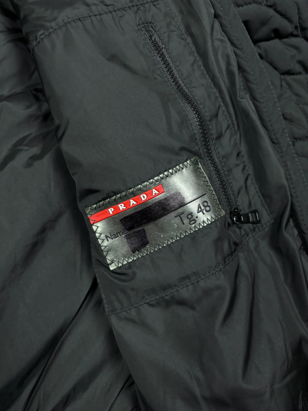 2000s Prada Quilted Bomber Jacket